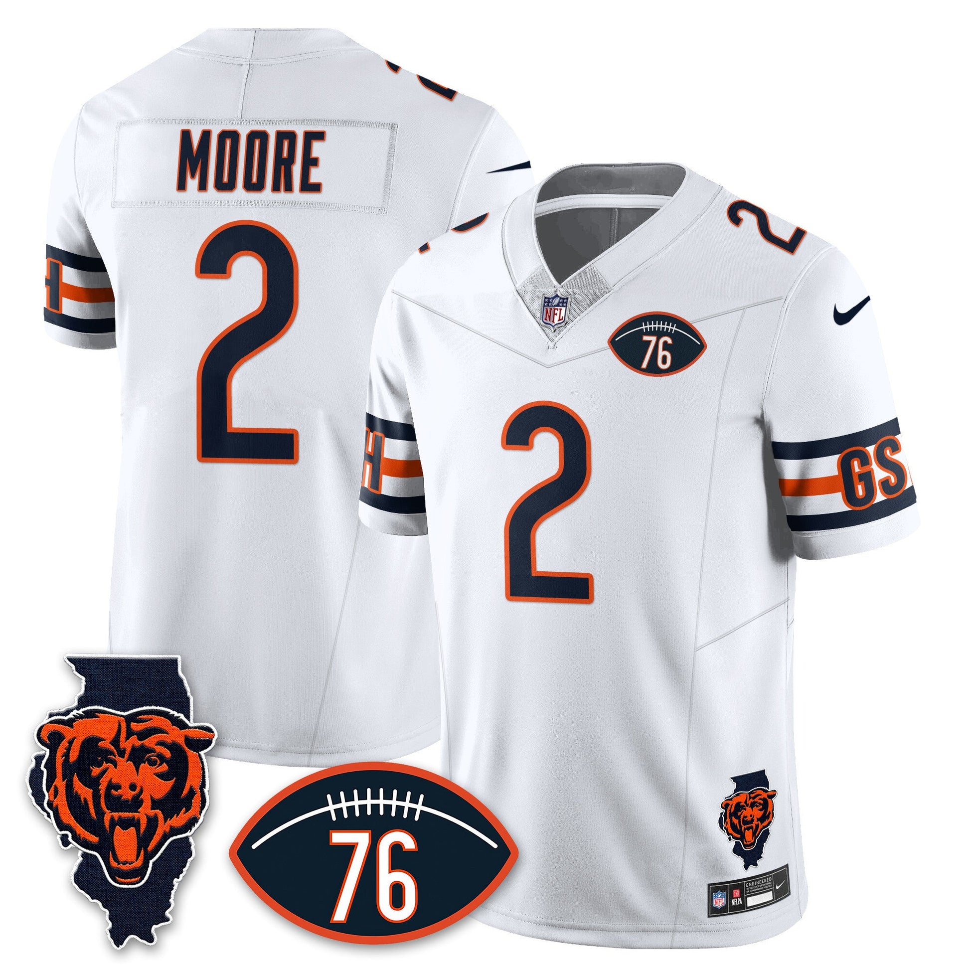 Men's Chicago Bears Honor Steve McMichael Jersey - All Stitched