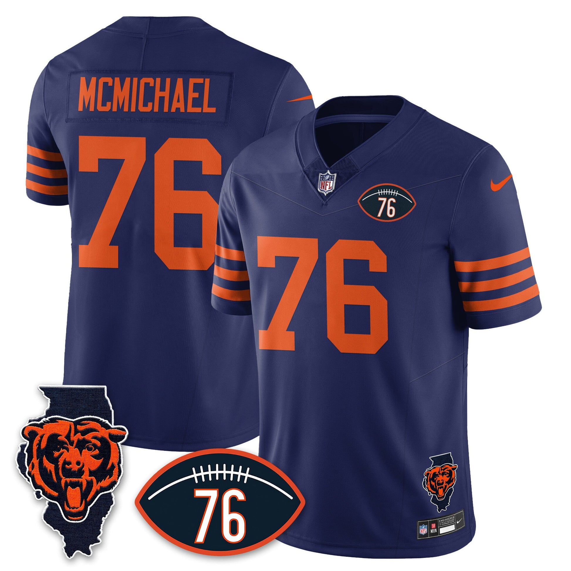 Men's Chicago Bears Honor Steve McMichael Jersey - All Stitched