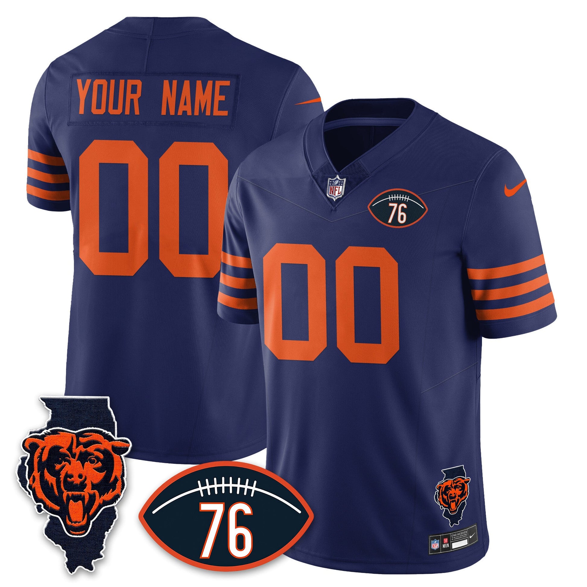 Men's Chicago Bears Honor Steve McMichael Jersey - All Stitched