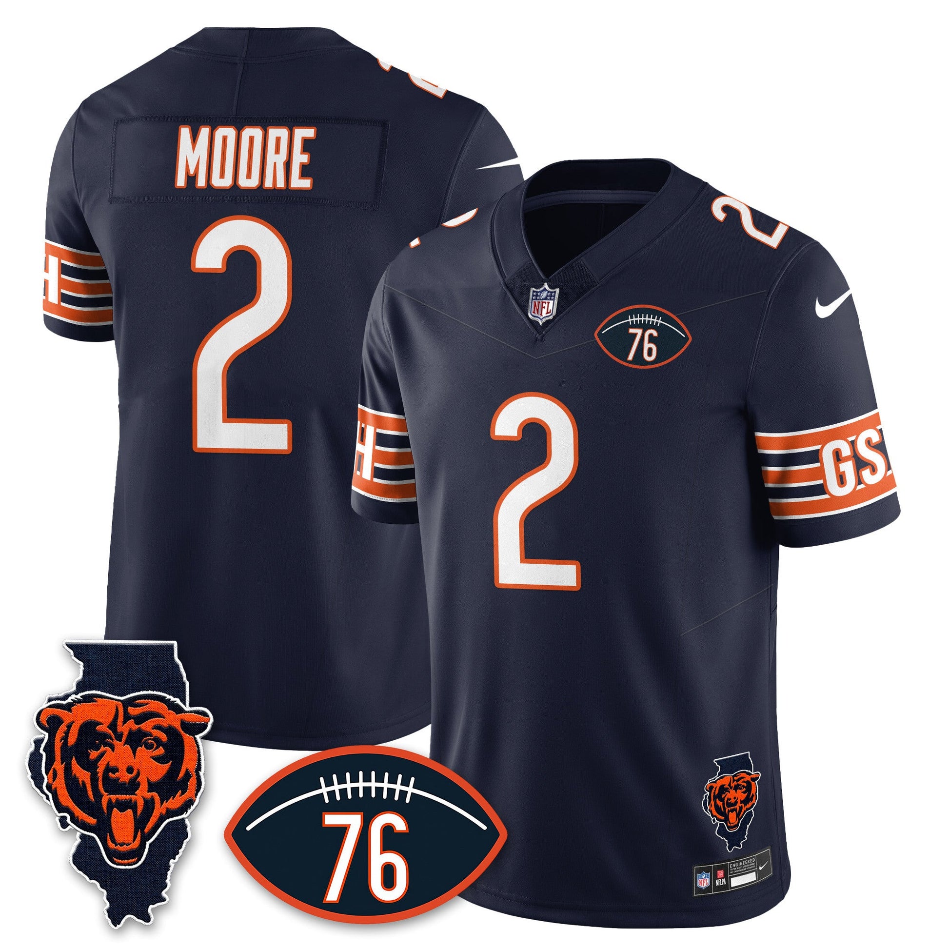 Men's Chicago Bears Honor Steve McMichael Jersey - All Stitched