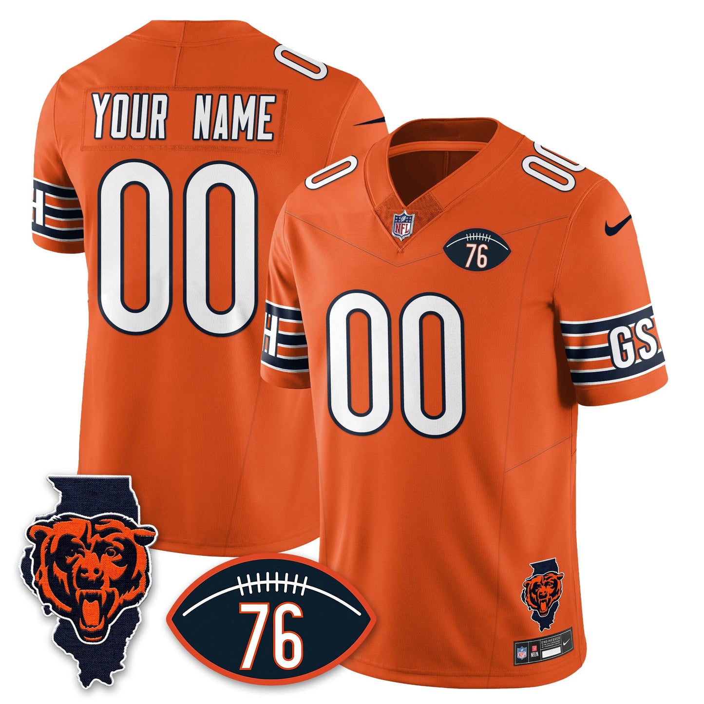 Men's Chicago Bears Honor Steve McMichael Jersey - All Stitched