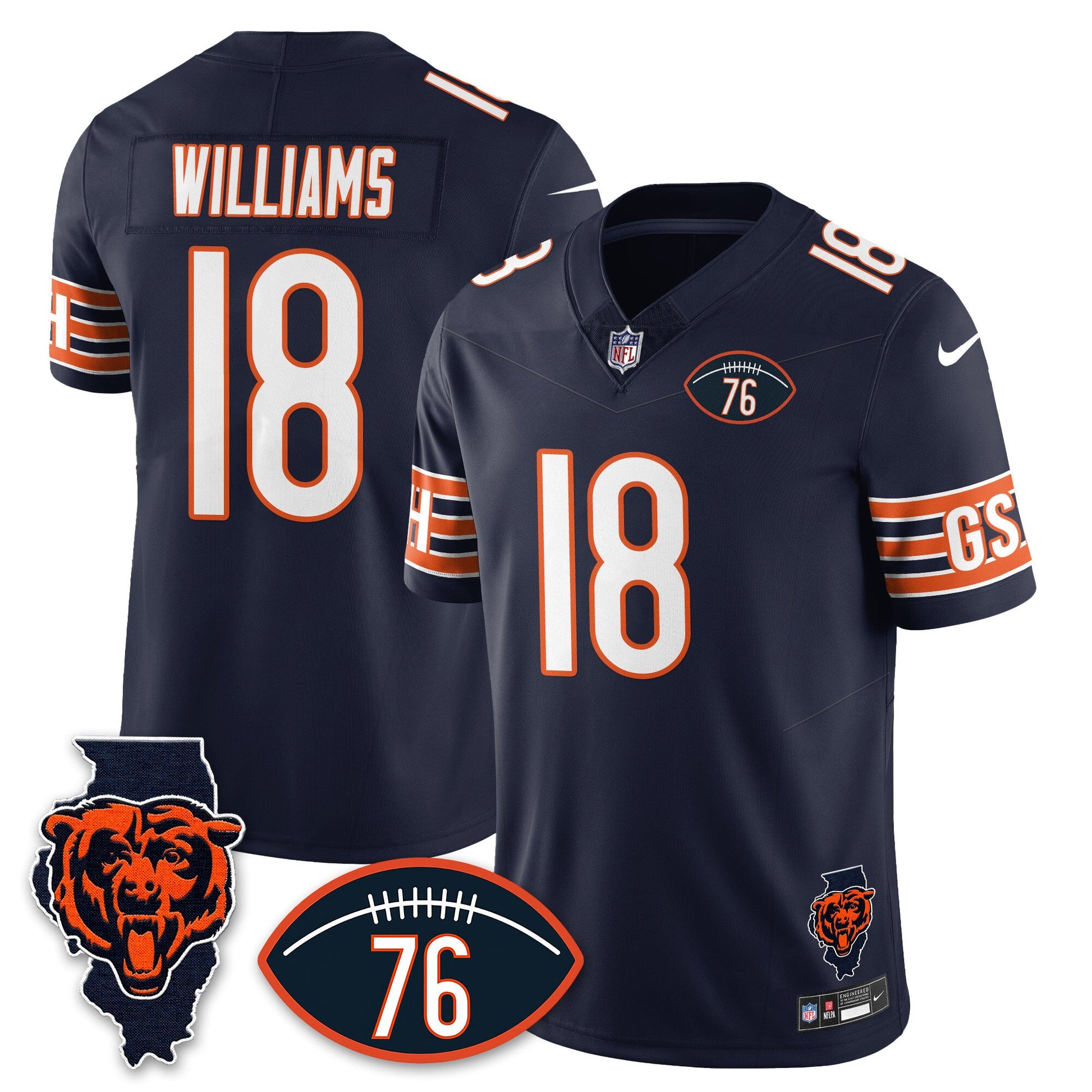 Men's Chicago Bears Honor Steve McMichael Jersey - All Stitched