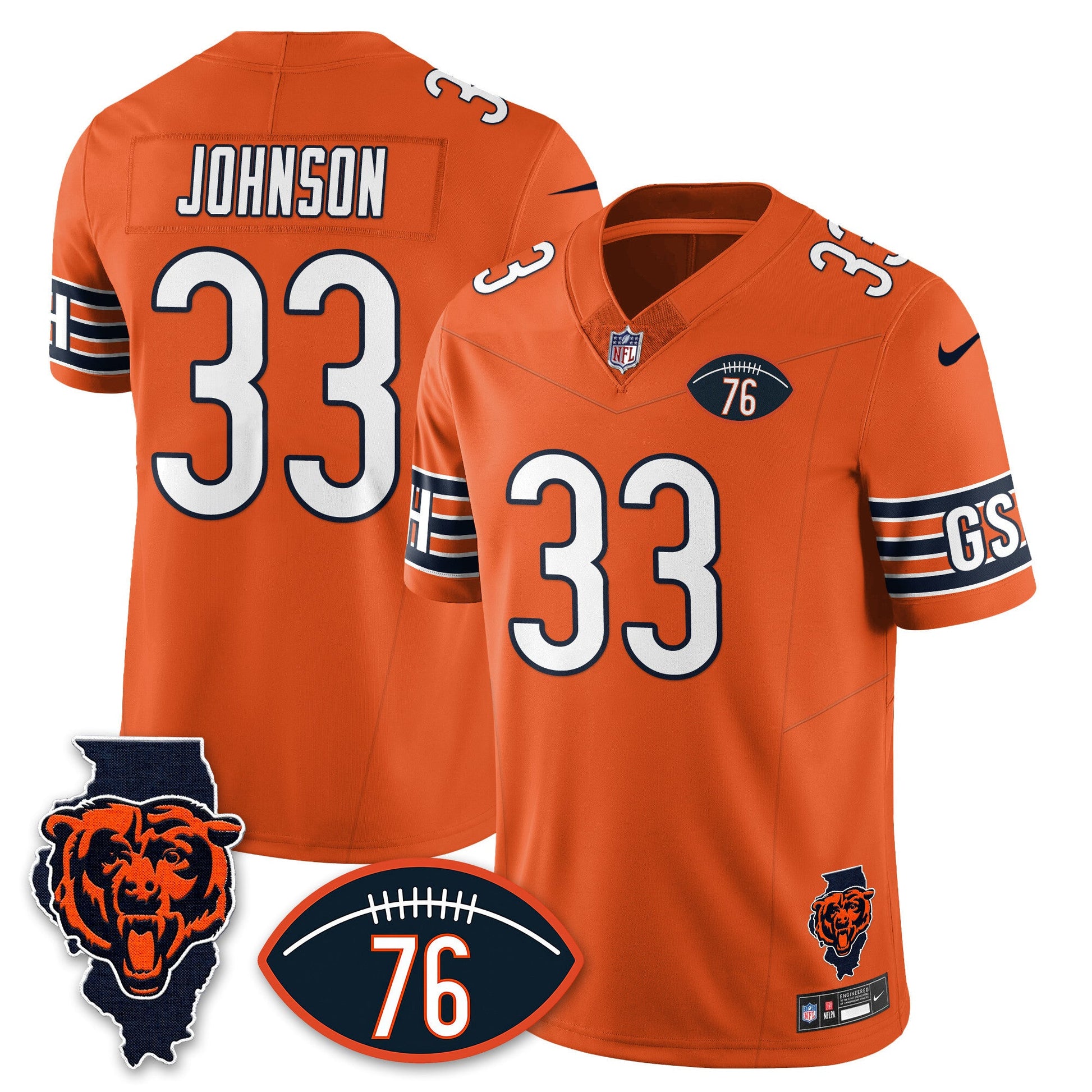 Men's Chicago Bears Honor Steve McMichael Jersey - All Stitched