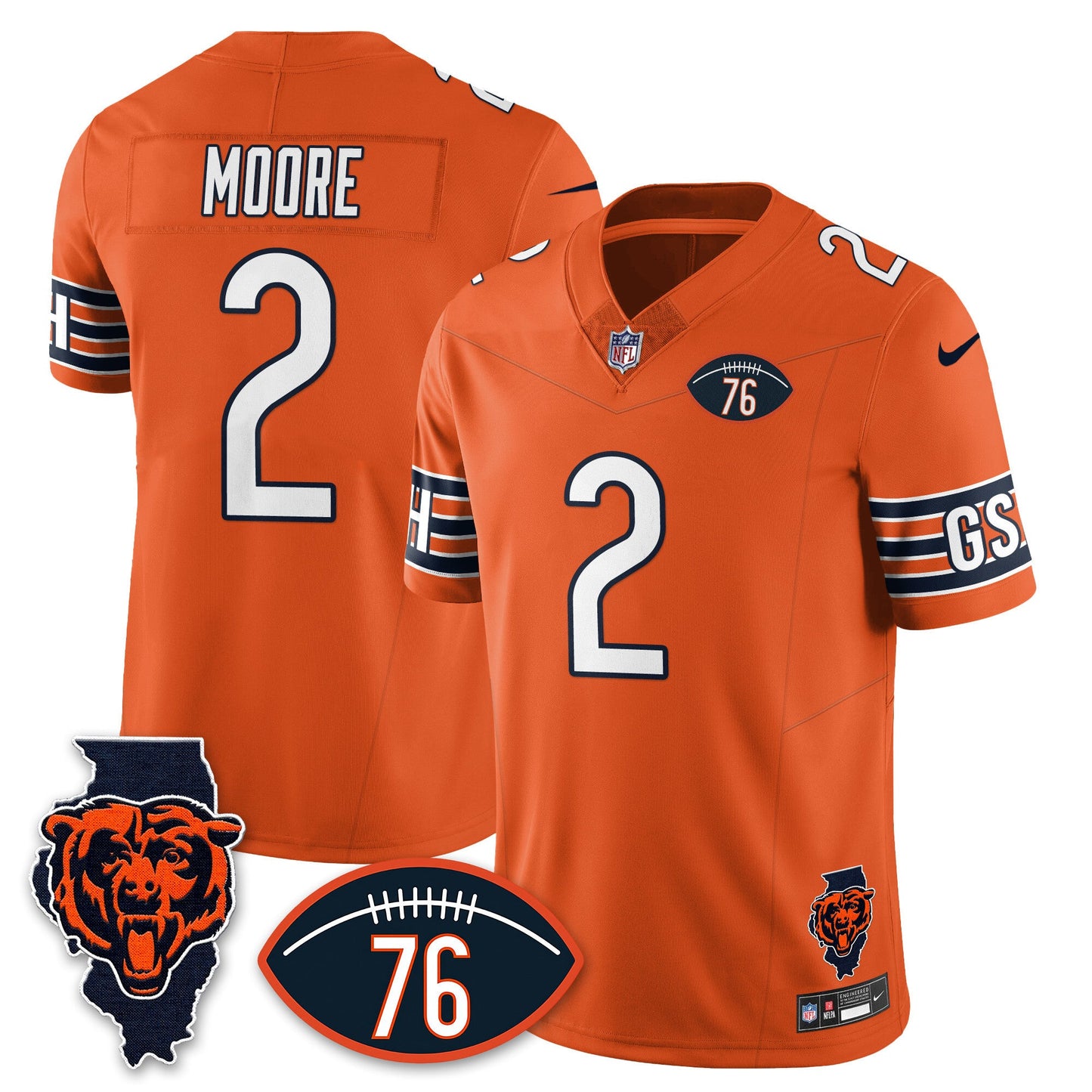 Men's Chicago Bears Honor Steve McMichael Jersey - All Stitched