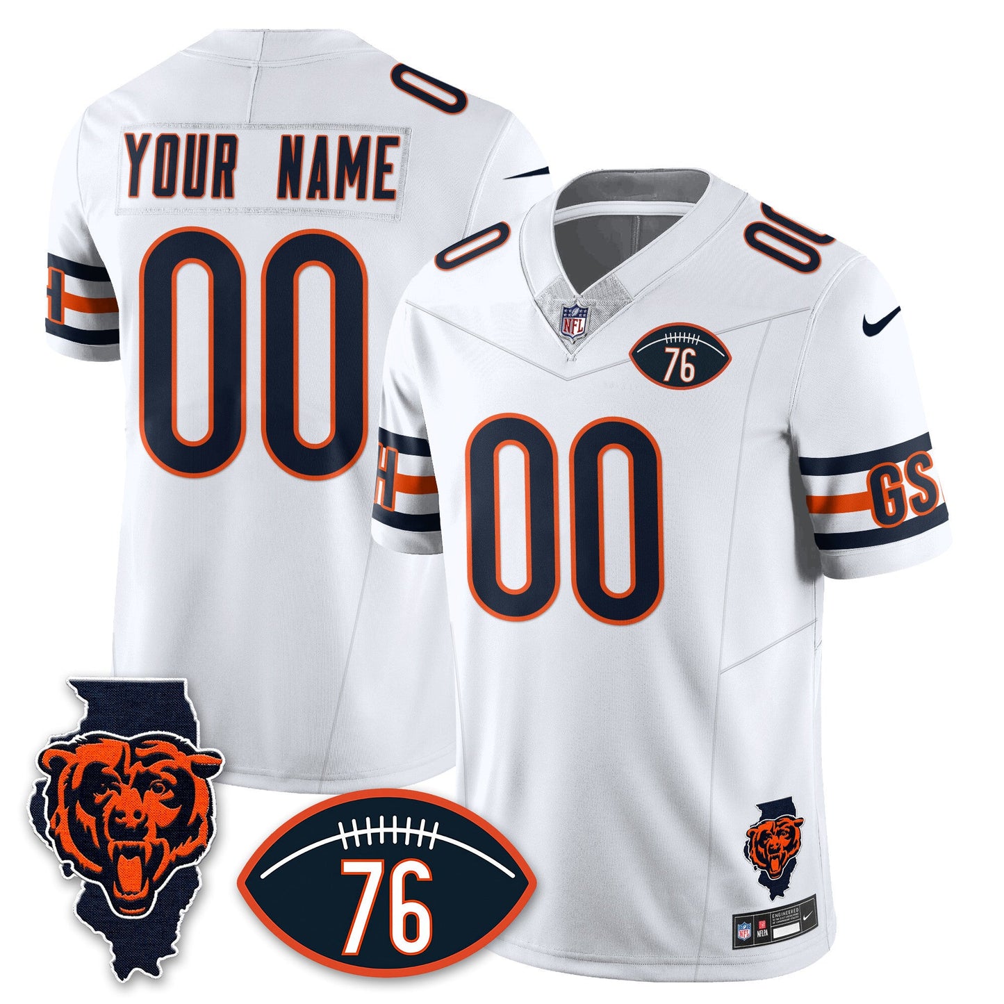 Men's Chicago Bears Honor Steve McMichael Jersey - All Stitched
