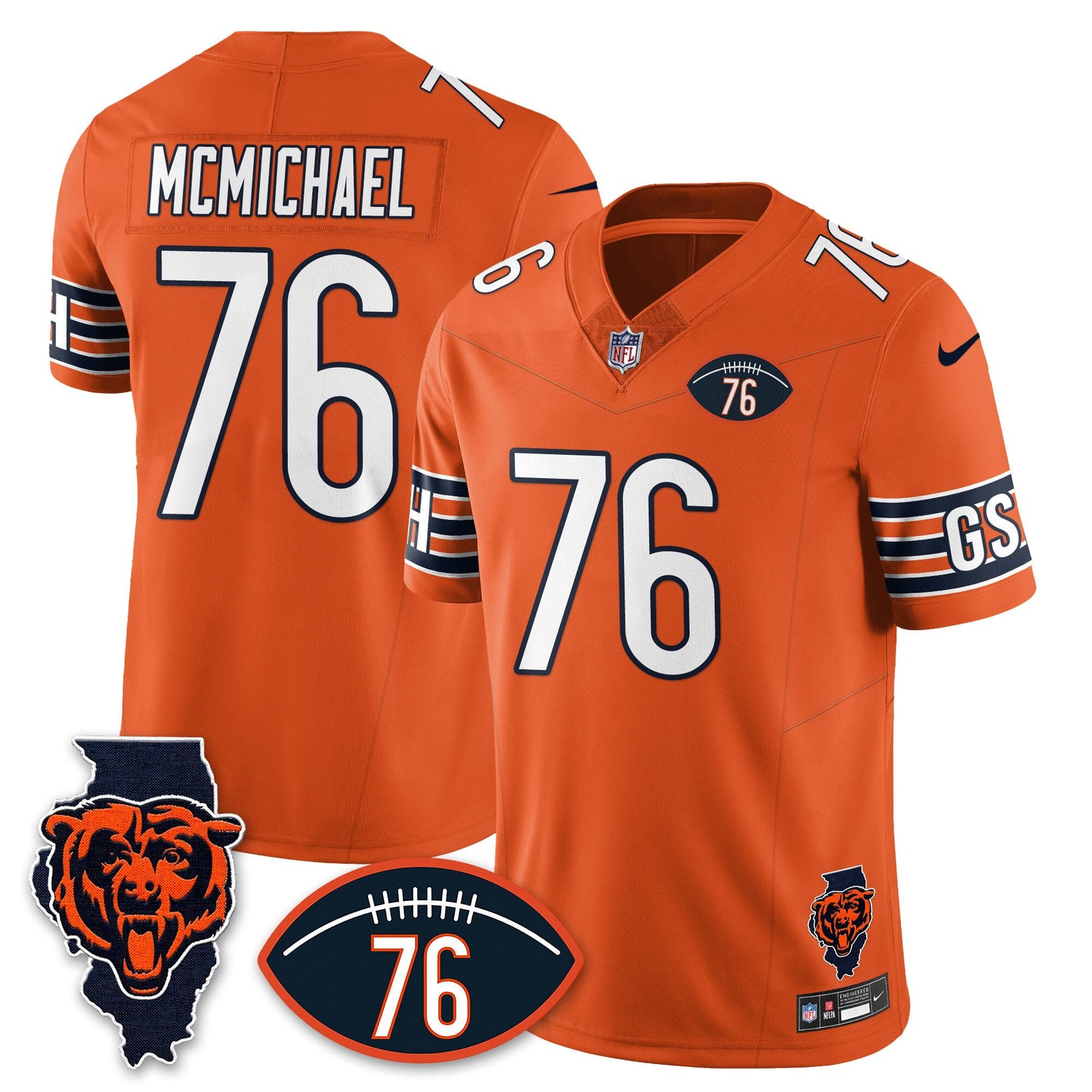 CHI Honor Steve McMichael Jersey - All Stitched