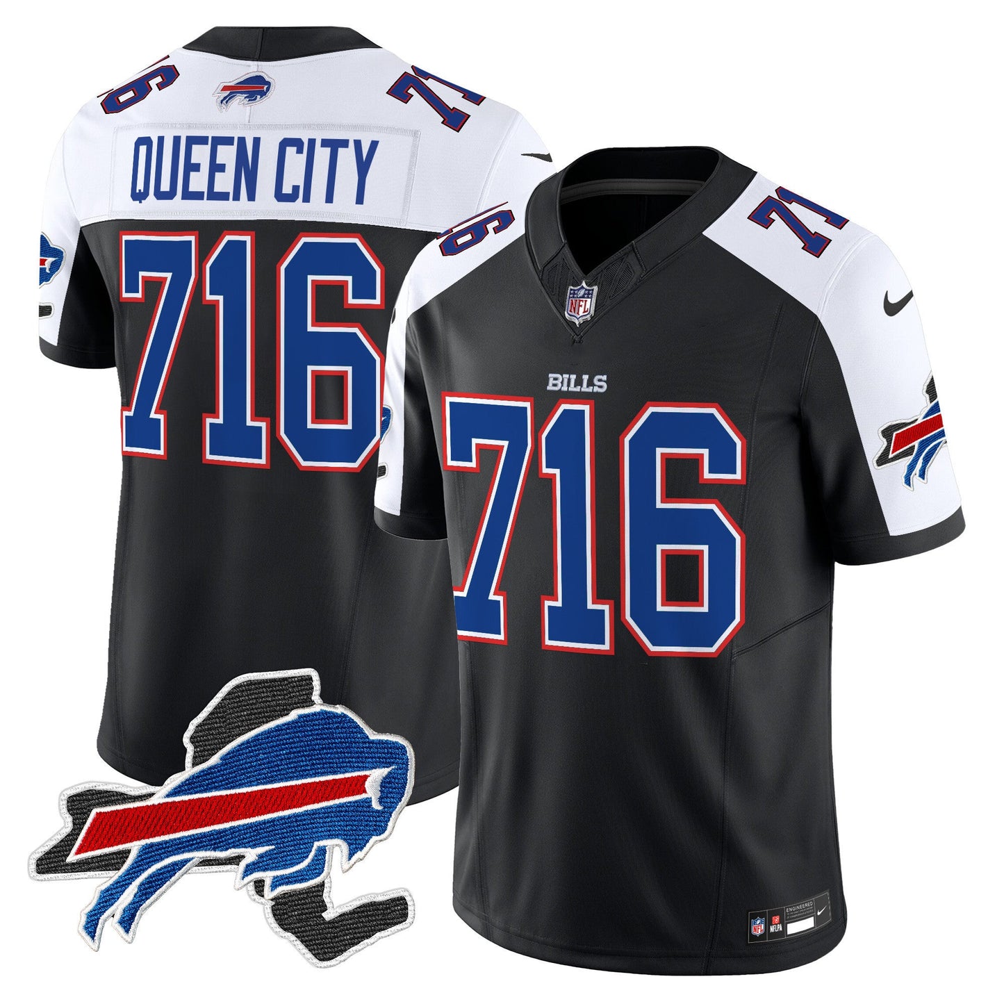 Men's Bills New York Patch Vapor Limited Jersey - All Stitched