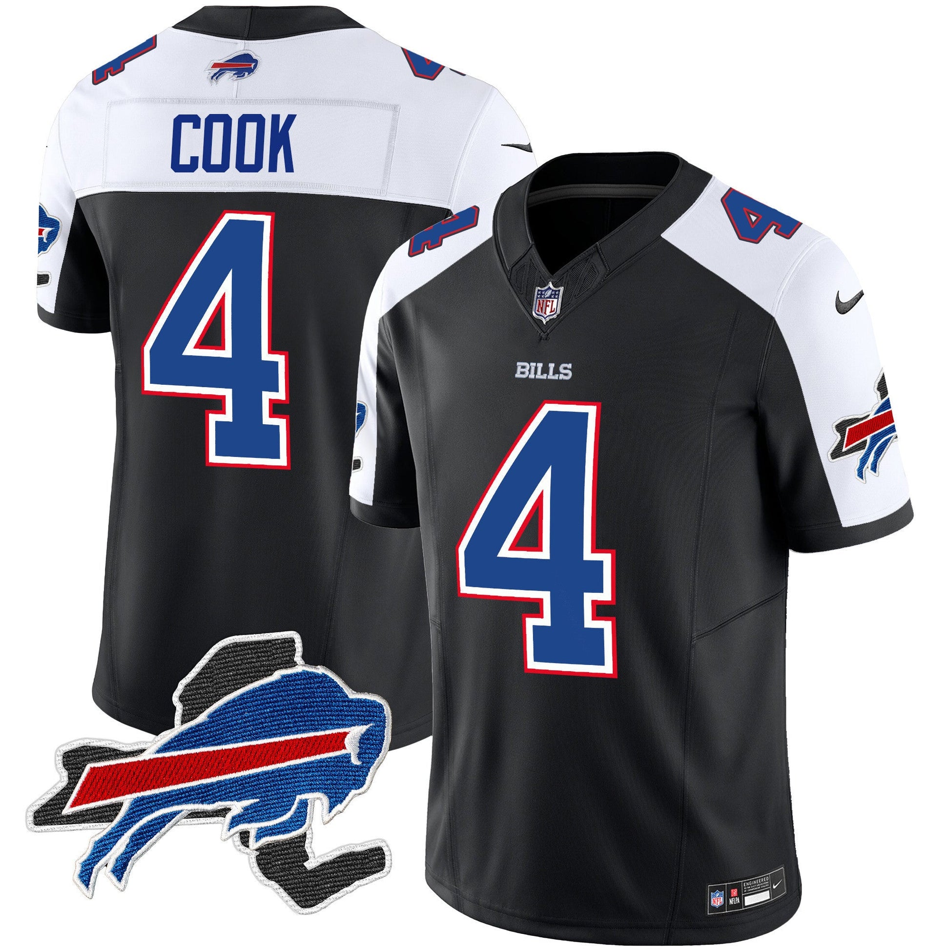 Men's Bills New York Patch Vapor Limited Jersey - All Stitched