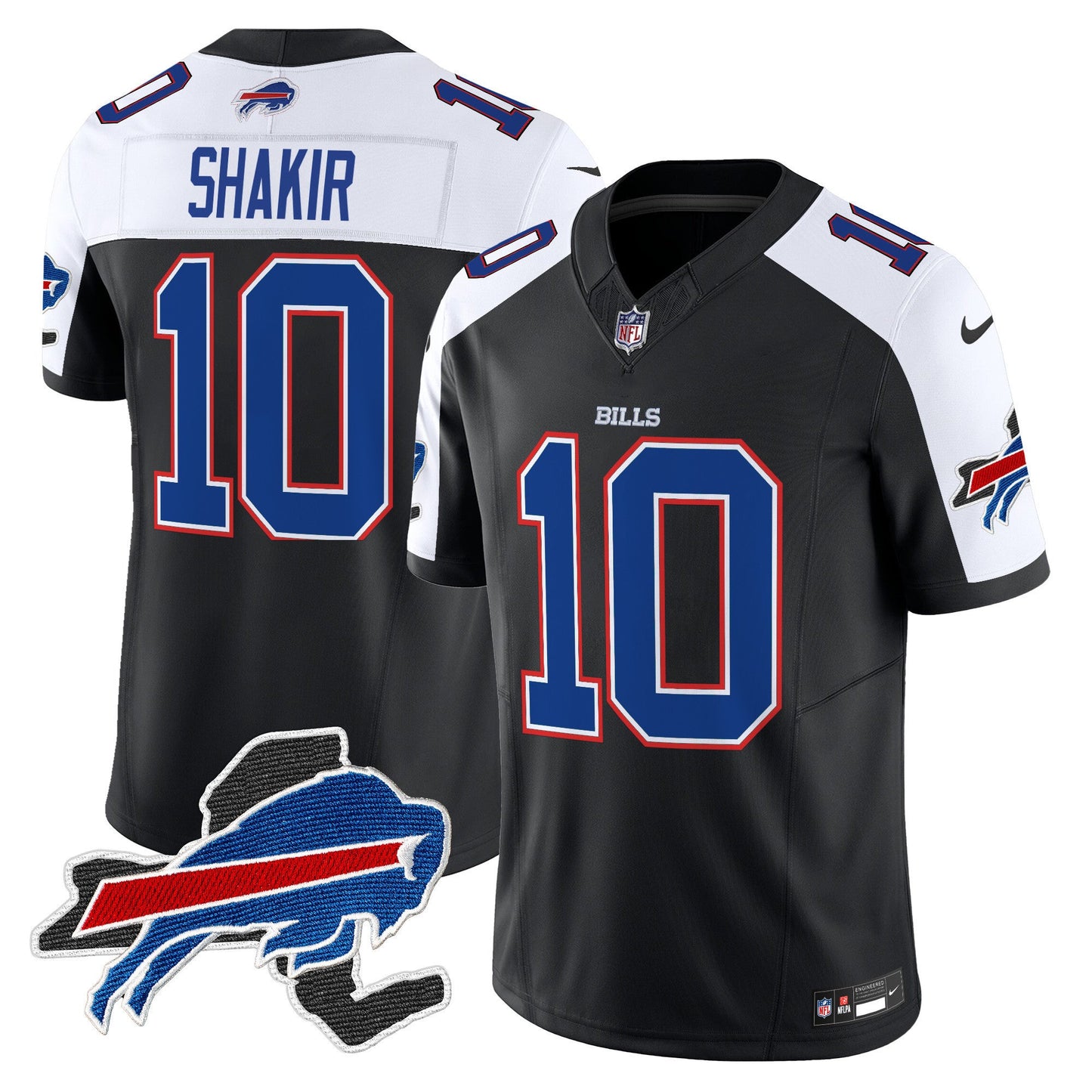 Men's Bills New York Patch Vapor Limited Jersey - All Stitched