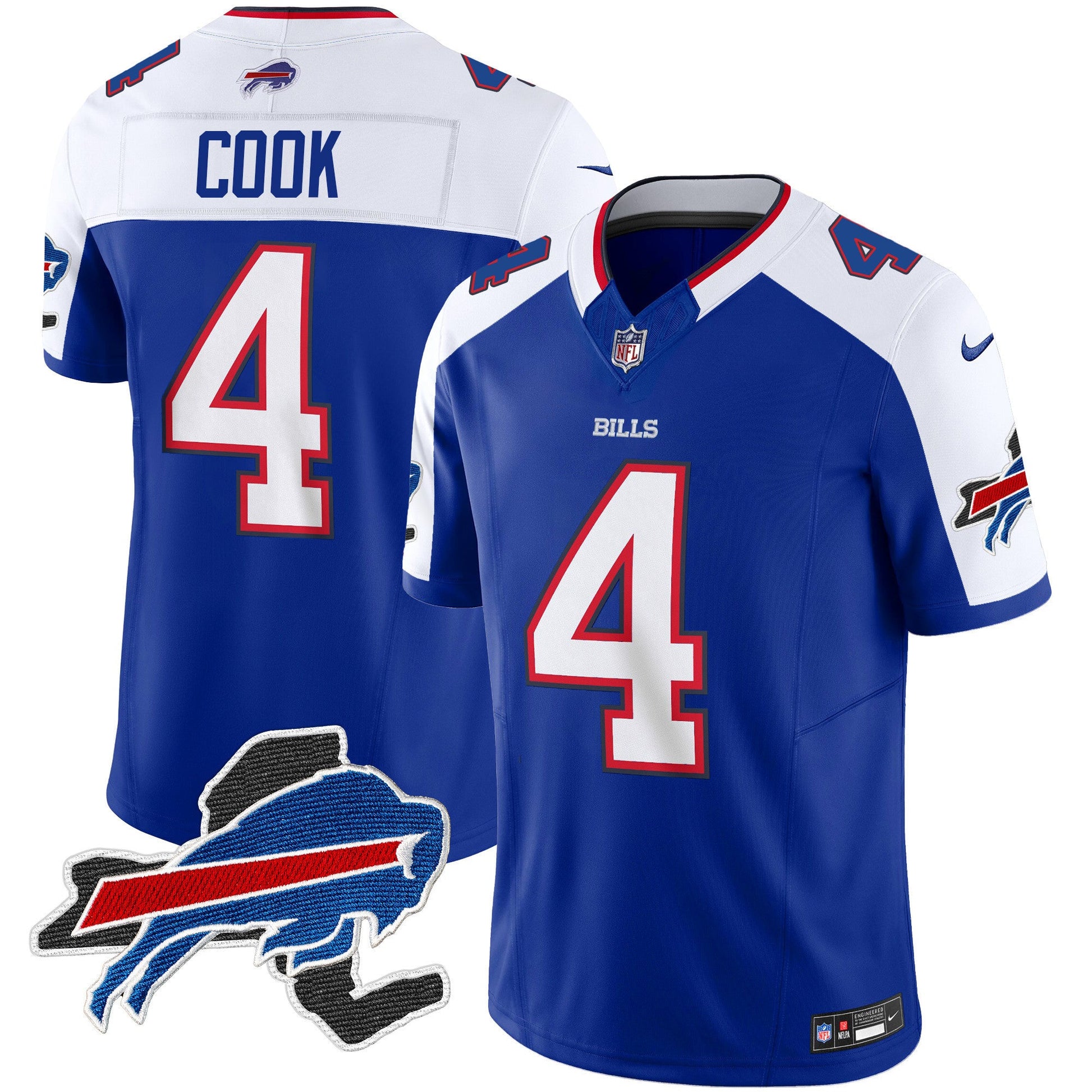 Men's Bills New York Patch Vapor Limited Jersey - All Stitched