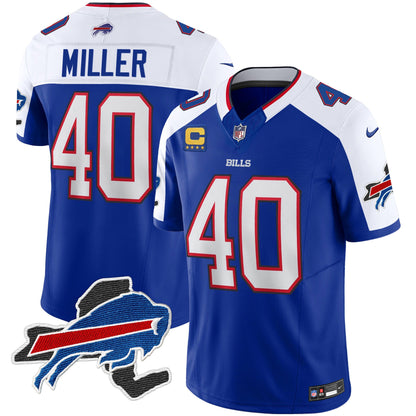 Men's Bills New York Patch Vapor Limited Jersey - All Stitched