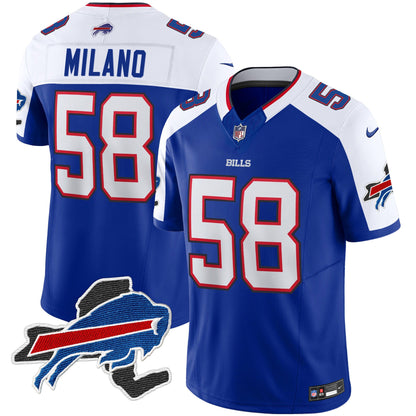 Men's Bills New York Patch Vapor Limited Jersey - All Stitched