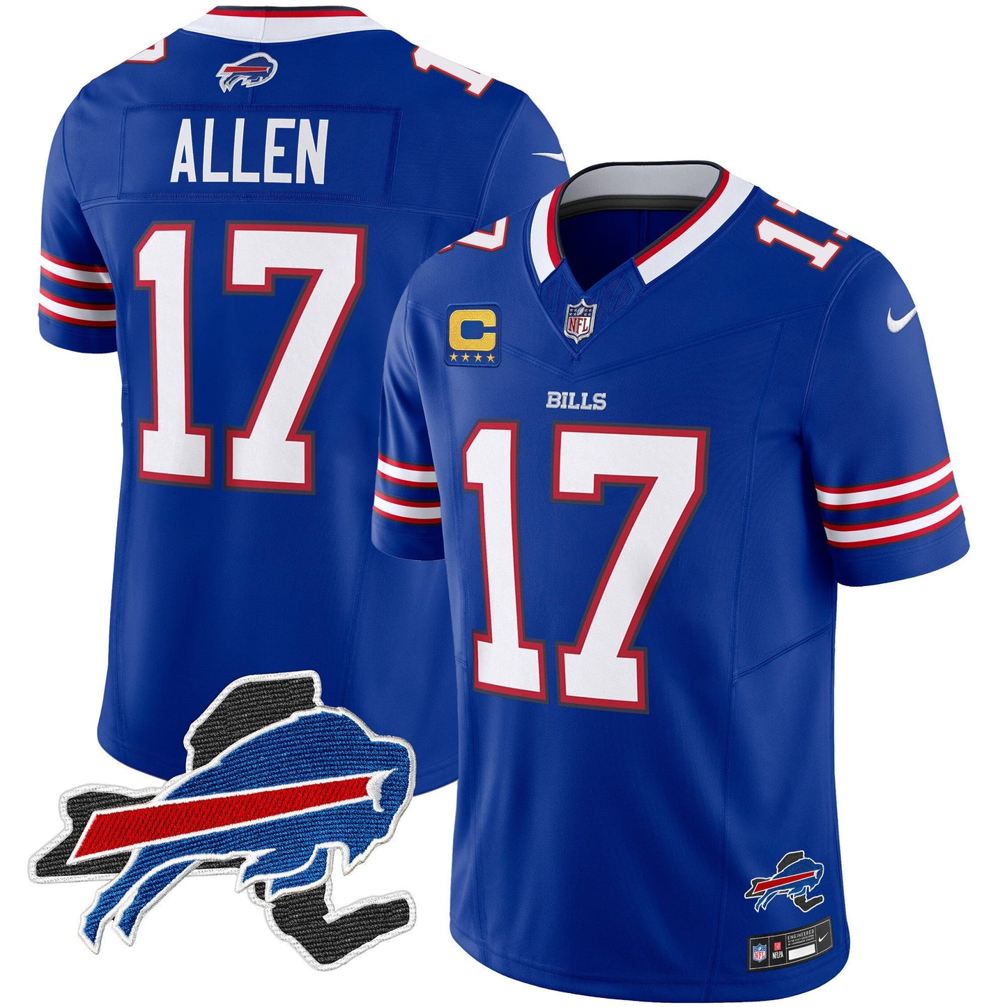 Men's Bills New York Patch Vapor Limited Jersey - All Stitched