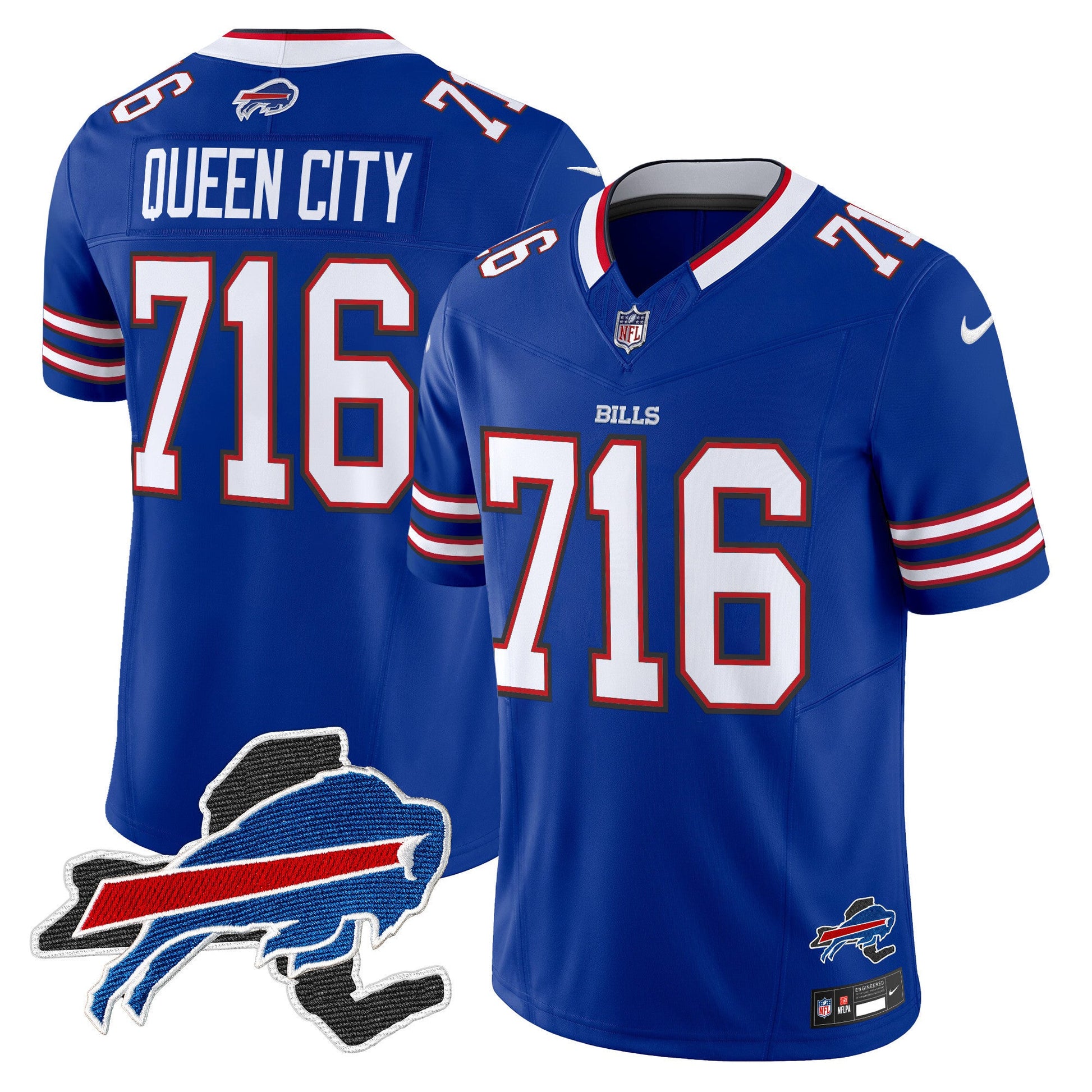 Men's Bills New York Patch Vapor Limited Jersey - All Stitched