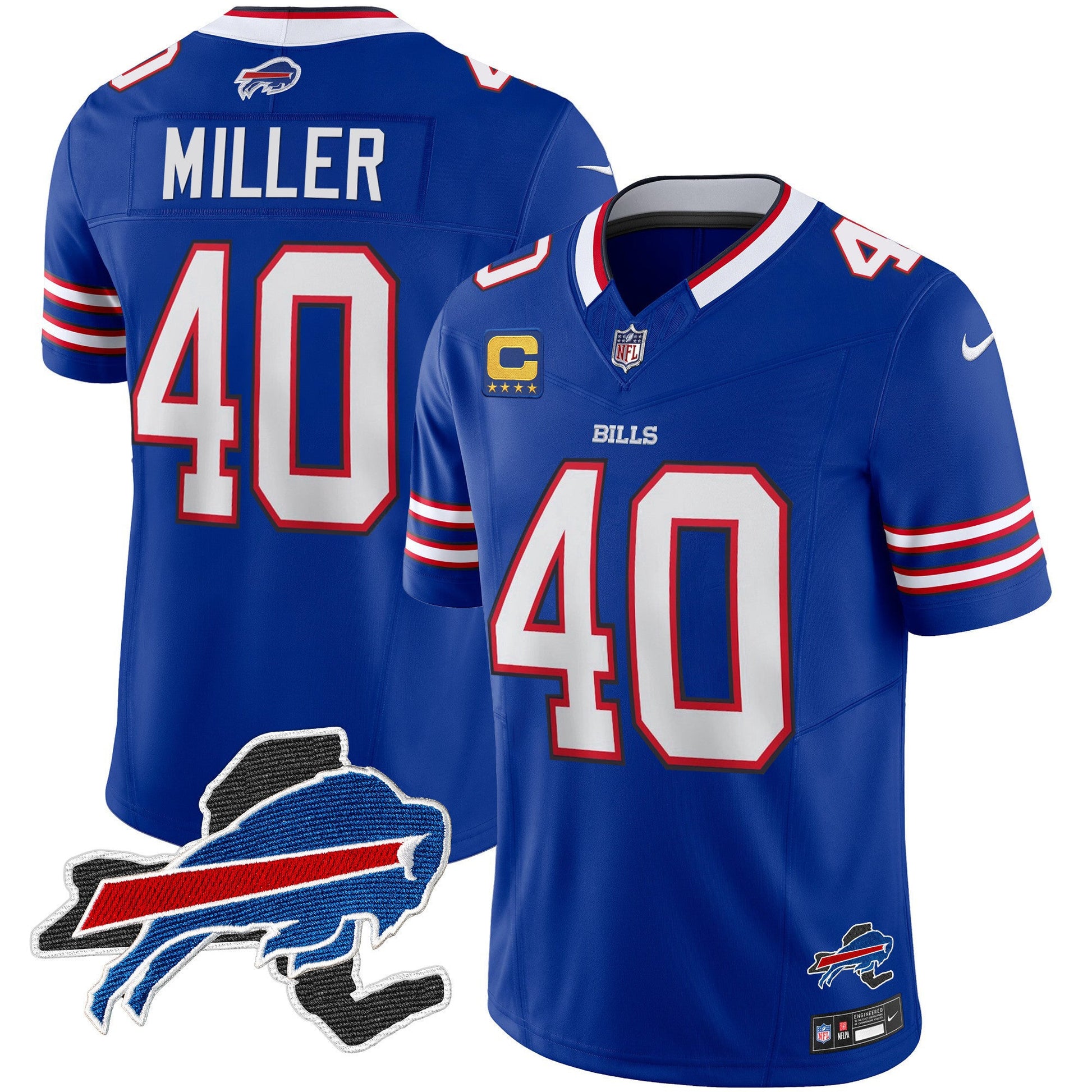 Men's Bills New York Patch Vapor Limited Jersey - All Stitched