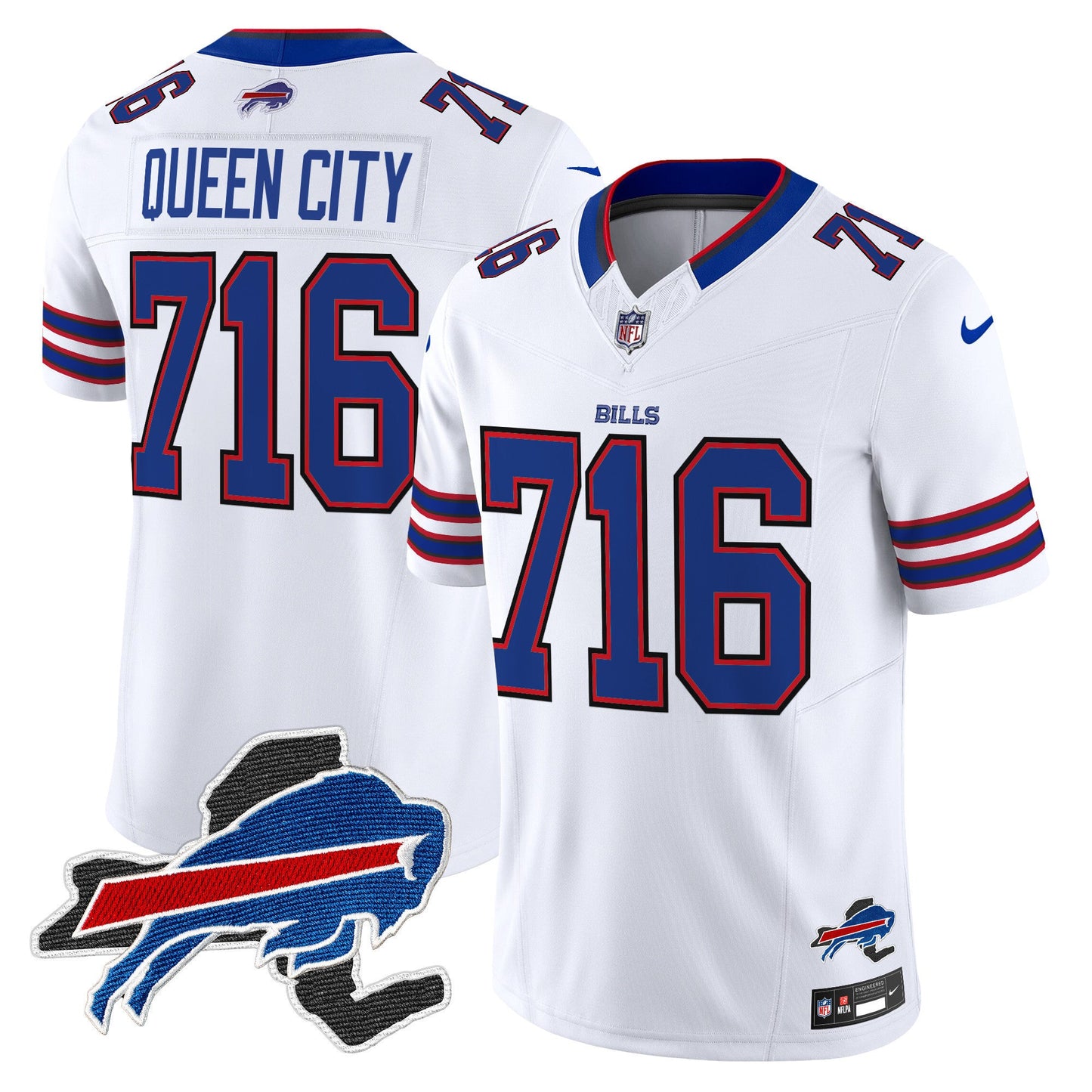Men's Bills New York Patch Vapor Limited Jersey - All Stitched