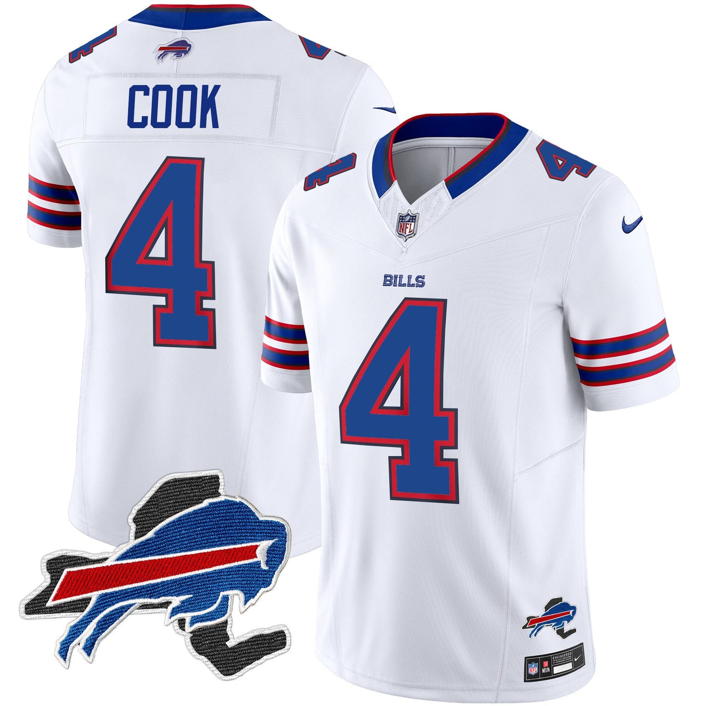 Men's Bills New York Patch Vapor Limited Jersey - All Stitched