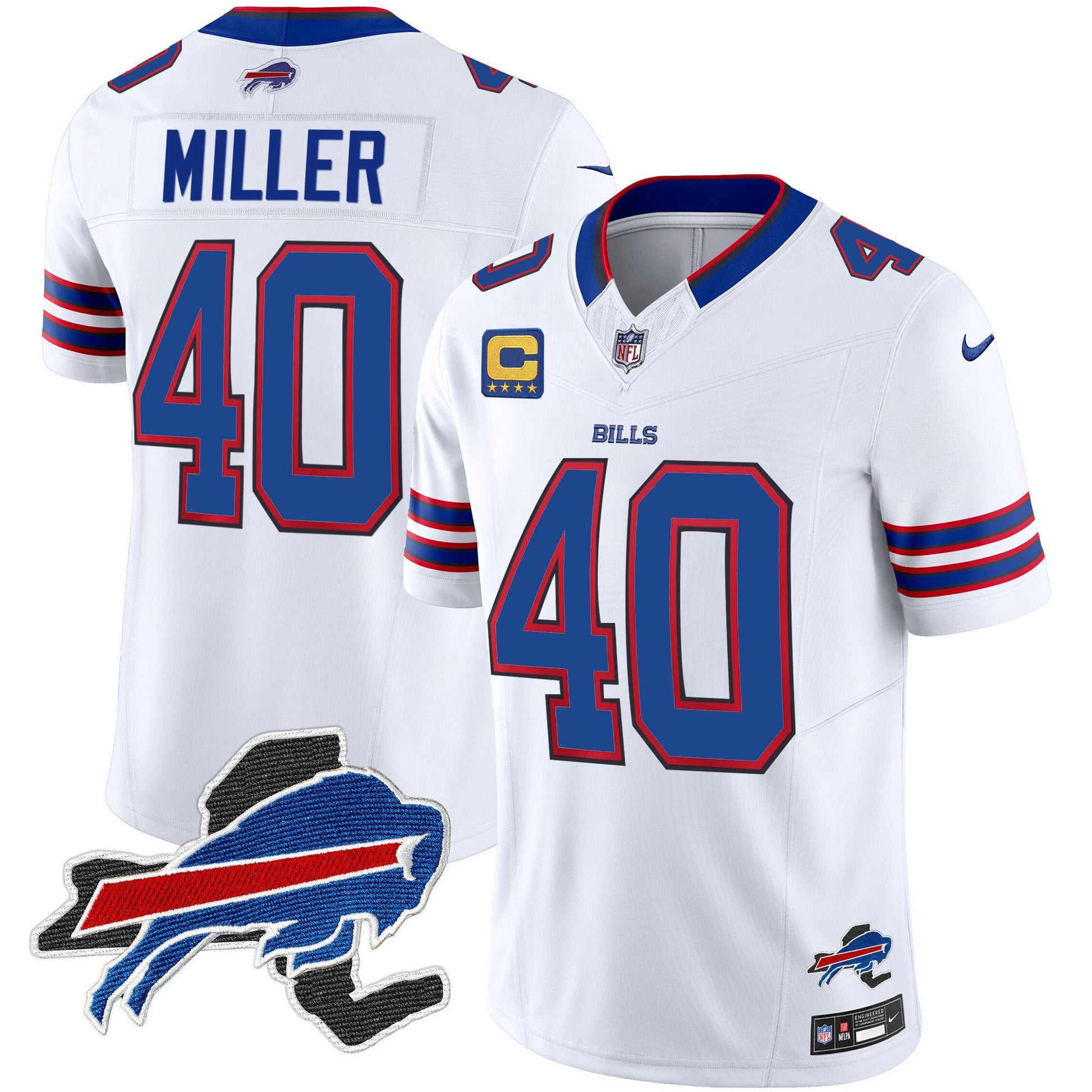 Men's Bills New York Patch Vapor Limited Jersey - All Stitched