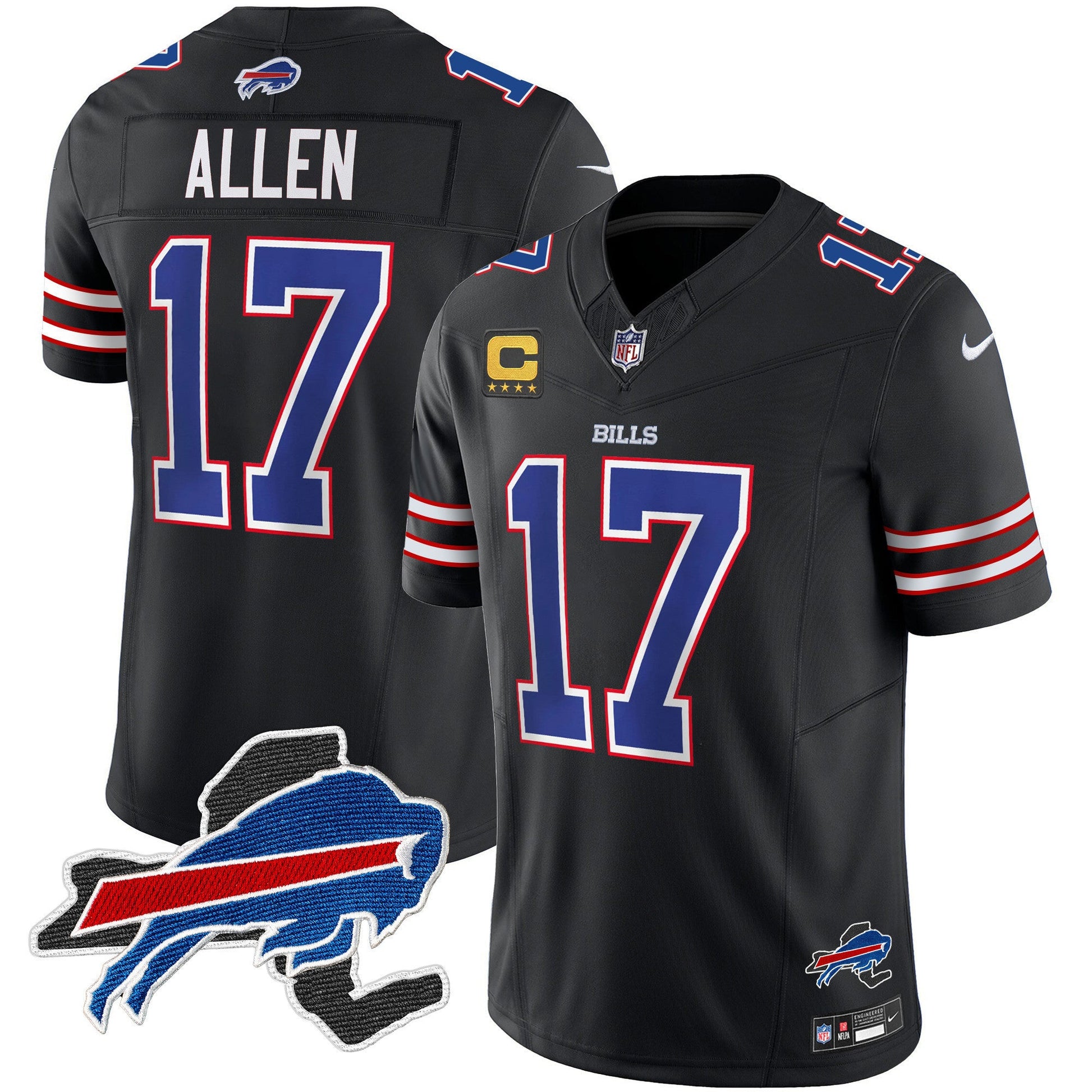 Men's Bills New York Patch Vapor Limited Jersey - All Stitched