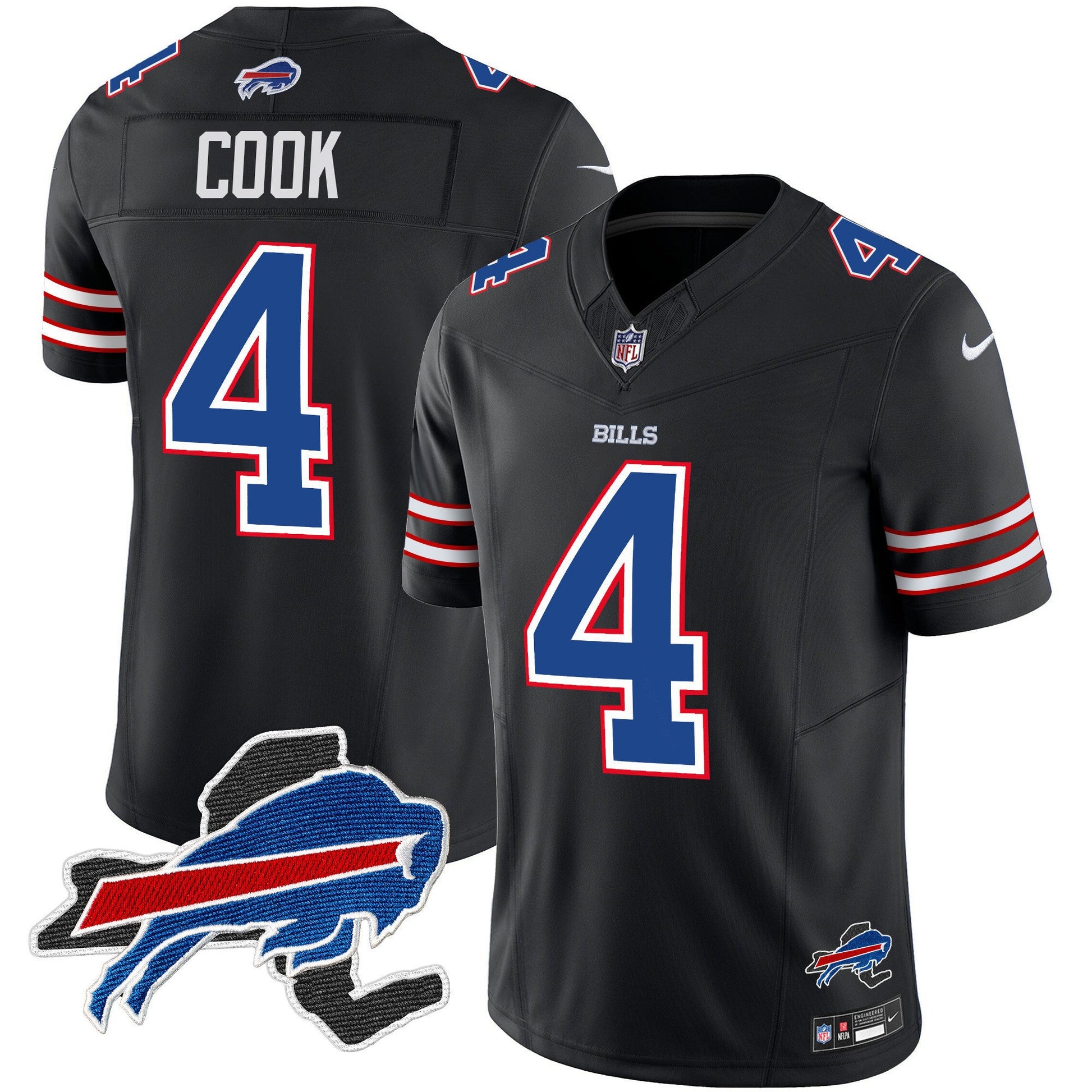 Men's Bills New York Patch Vapor Limited Jersey - All Stitched
