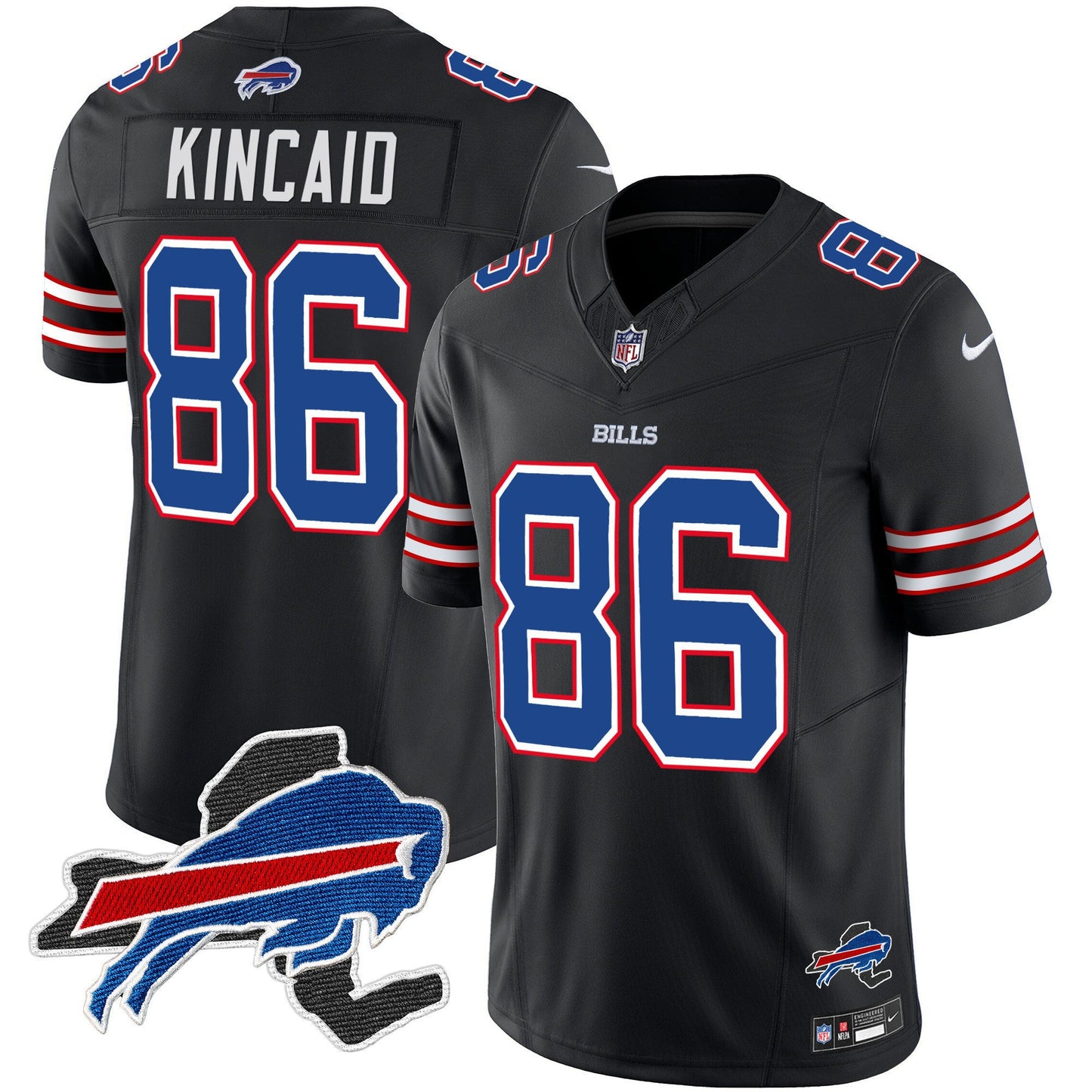 Men's Bills New York Patch Vapor Limited Jersey - All Stitched