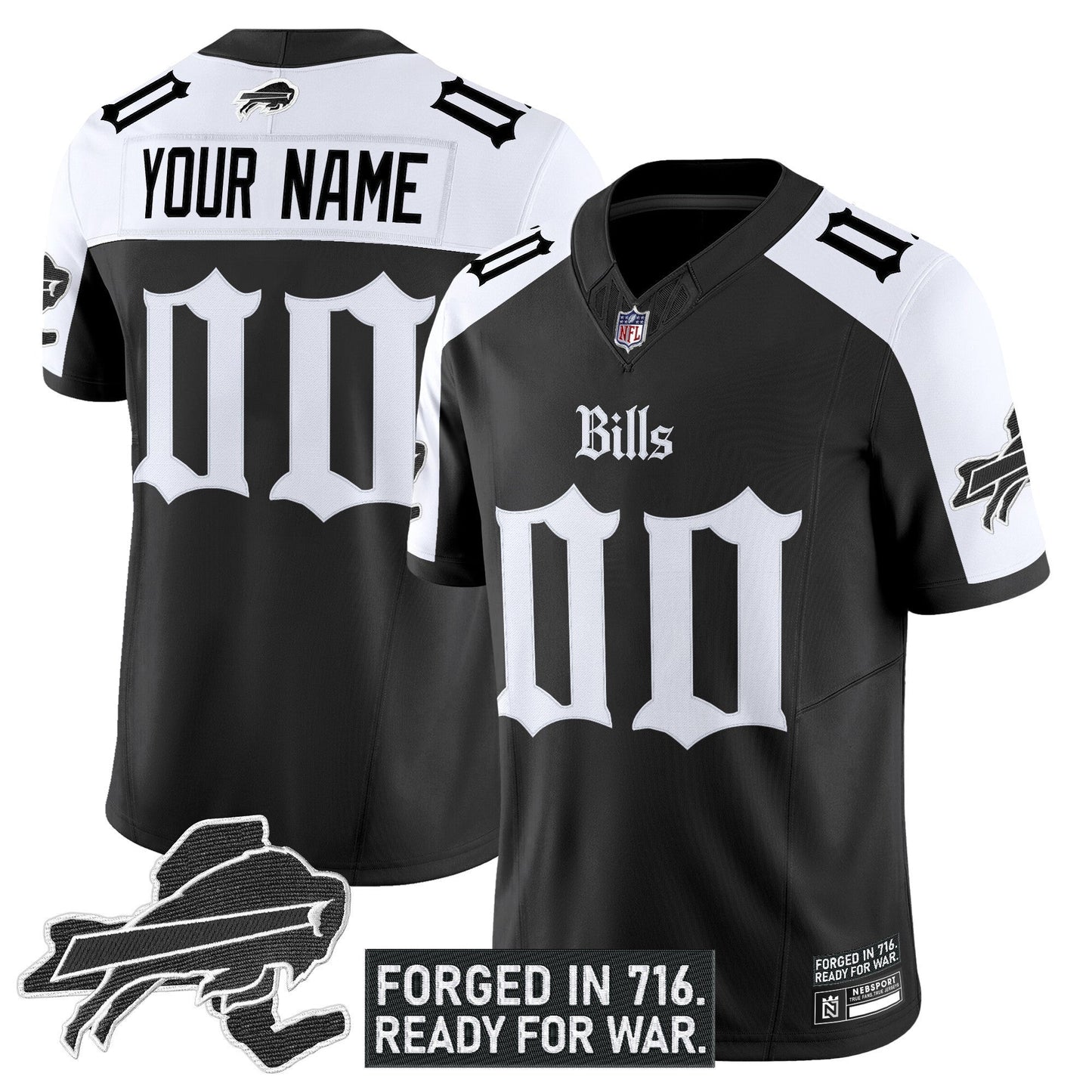 Buffalo Bills 'Gothic Cold Front Edition' Vapor Limited Custom Jersey - All Stitched