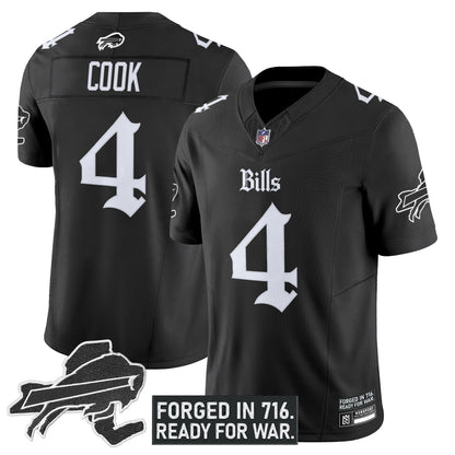 Men's Buffalo Bills 'Gothic Cold Front Edition' Vapor Limited Jersey - All Stitched