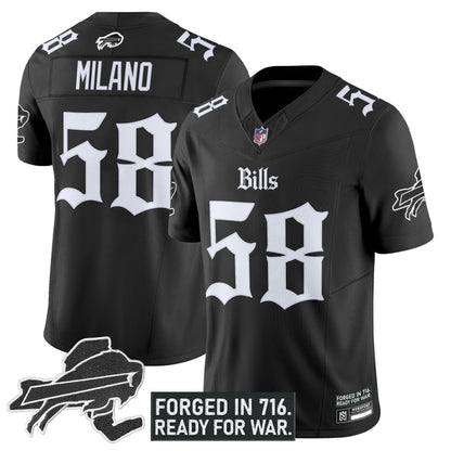 Men's Buffalo Bills 'Gothic Cold Front Edition' Vapor Limited Jersey - All Stitched