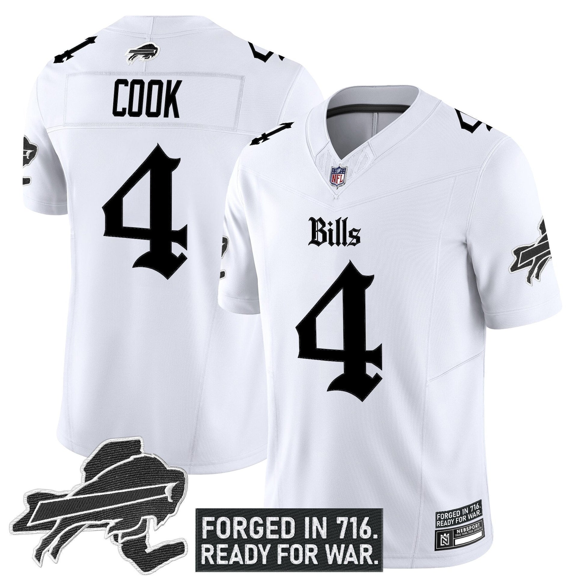 Men's Buffalo Bills 'Gothic Cold Front Edition' Vapor Limited Jersey - All Stitched