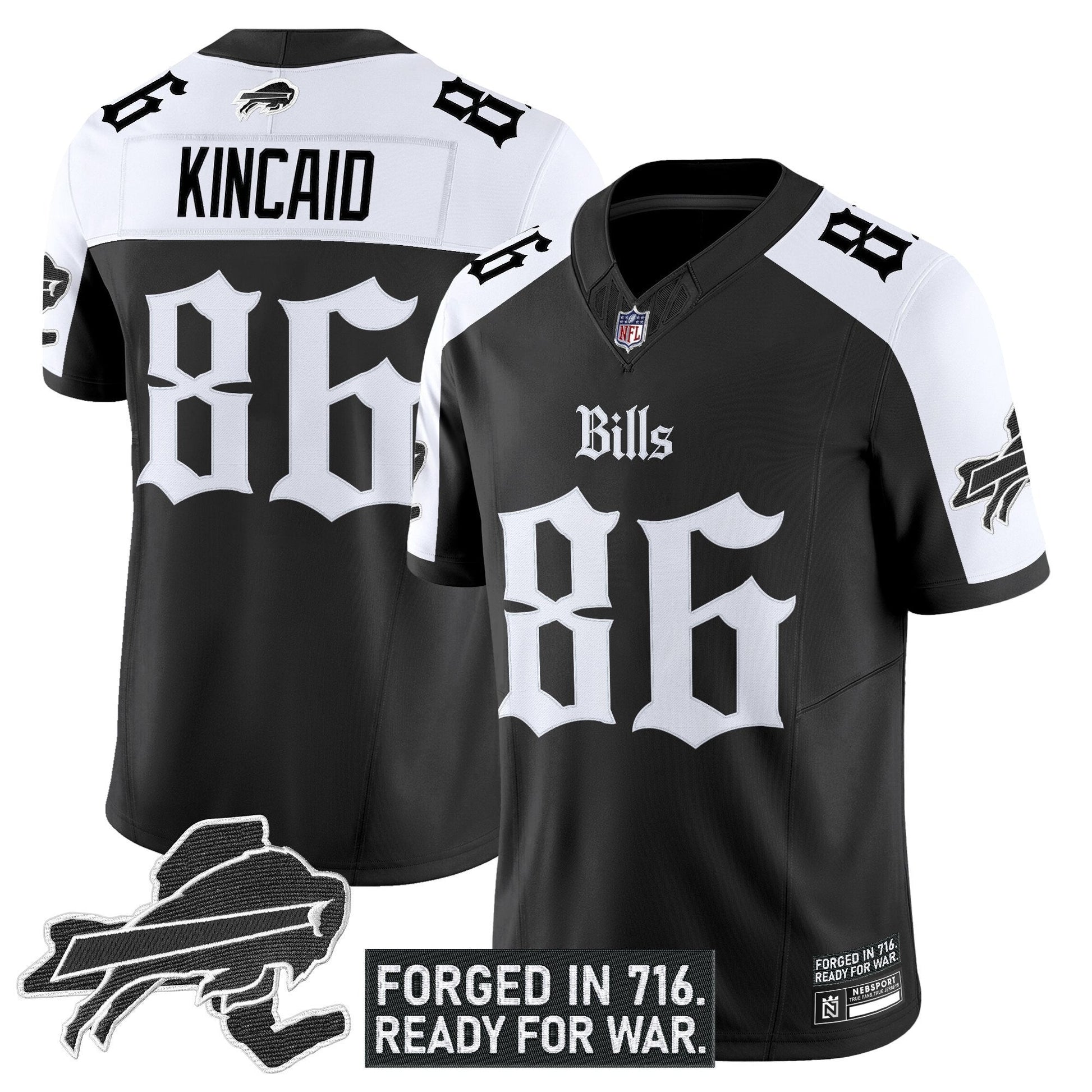 Men's Buffalo Bills 'Gothic Cold Front Edition' Vapor Limited Jersey - All Stitched