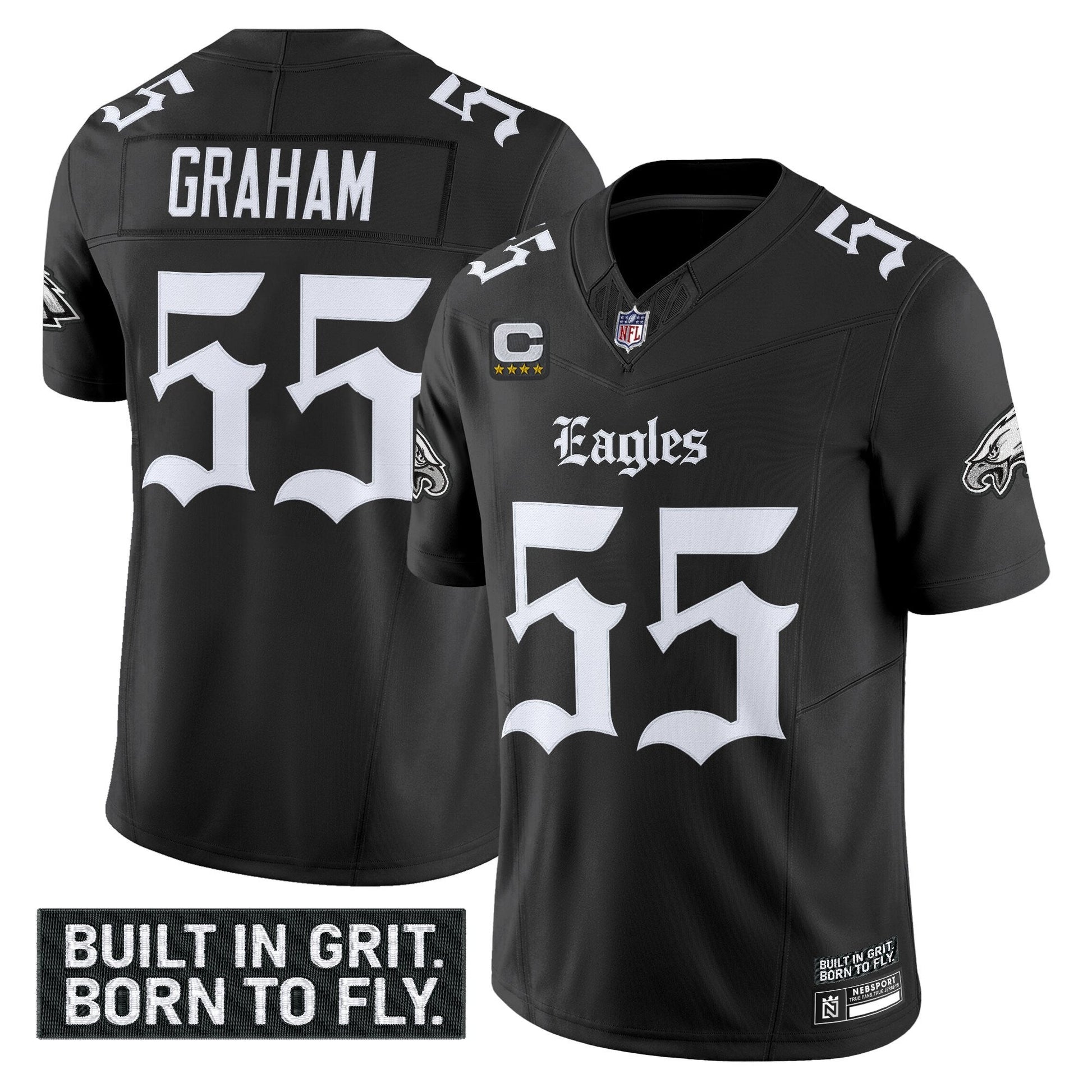 Men's Philadelphia Eagles 'Gothic Philly Edition' Vapor Limited Jersey V2 - All Stitched