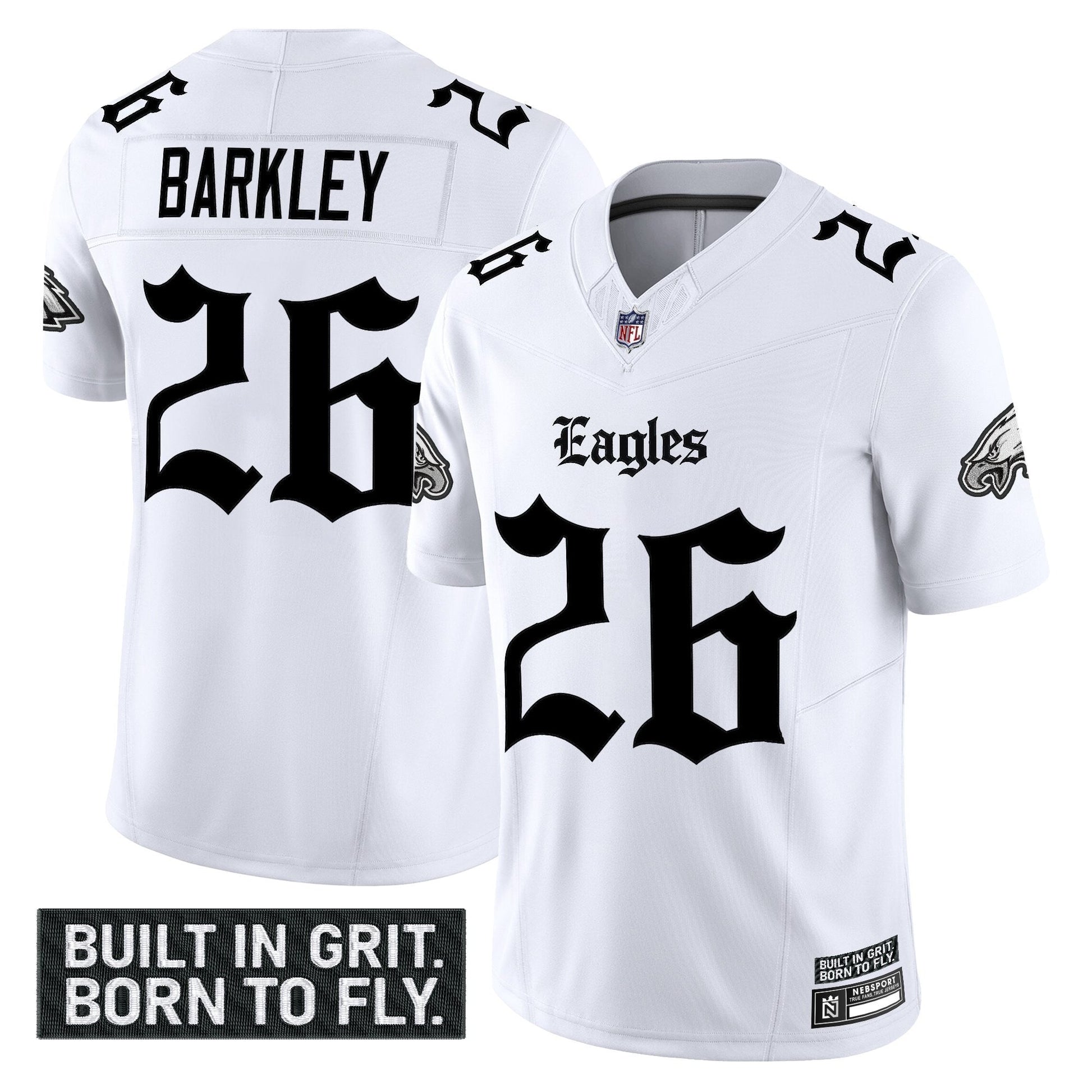 Men's Philadelphia Eagles 'Gothic Philly Edition' Vapor Limited Jersey V2 - All Stitched