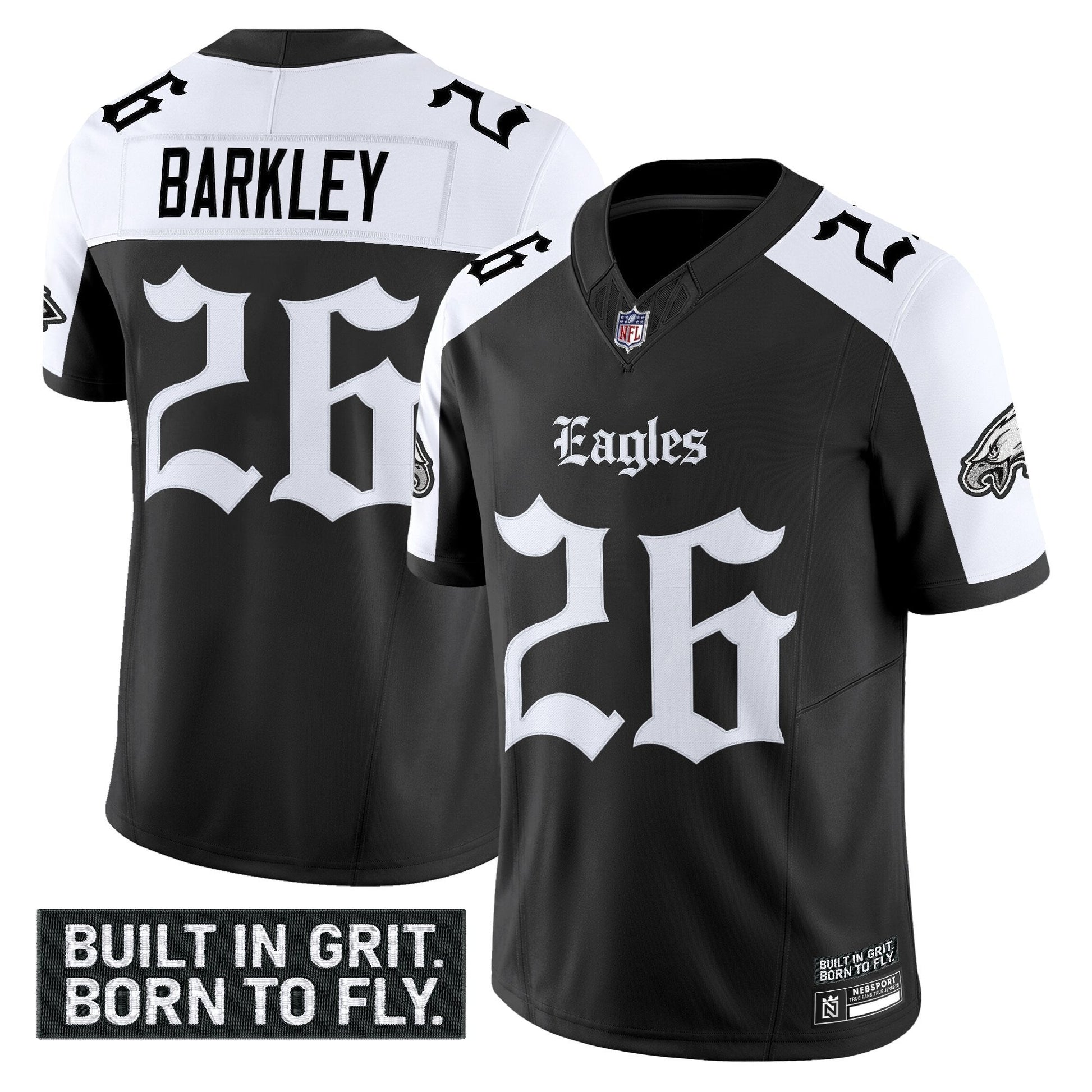 Men's Philadelphia Eagles 'Gothic Philly Edition' Vapor Limited Jersey V2 - All Stitched
