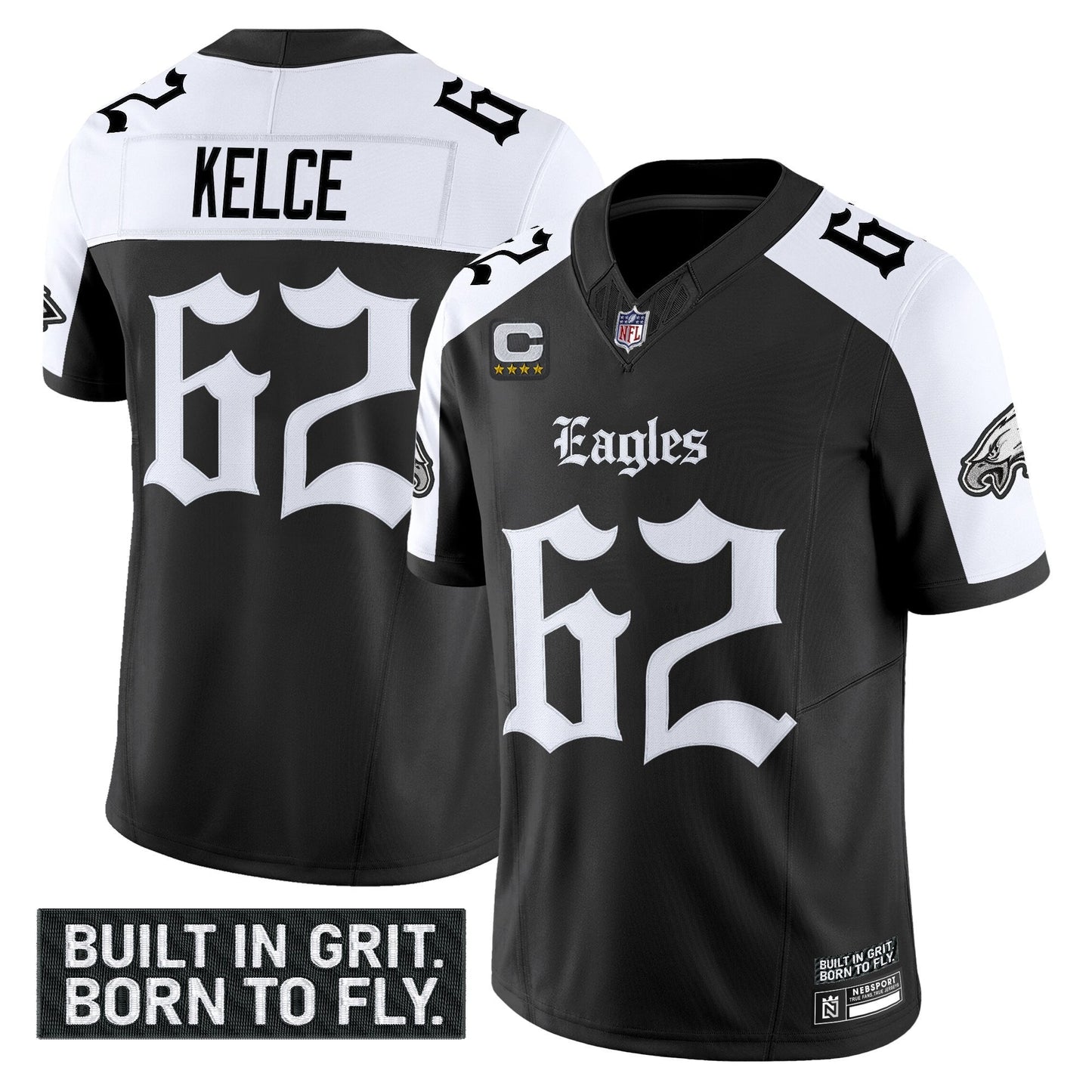 Men's Philadelphia Eagles 'Gothic Philly Edition' Vapor Limited Jersey V2 - All Stitched