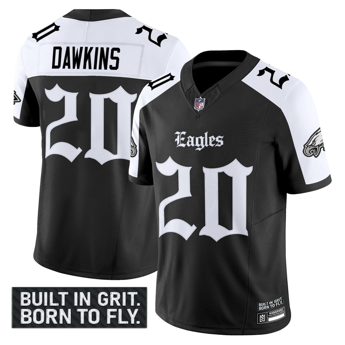 Men's Philadelphia Eagles 'Gothic Philly Edition' Vapor Limited Jersey V2 - All Stitched