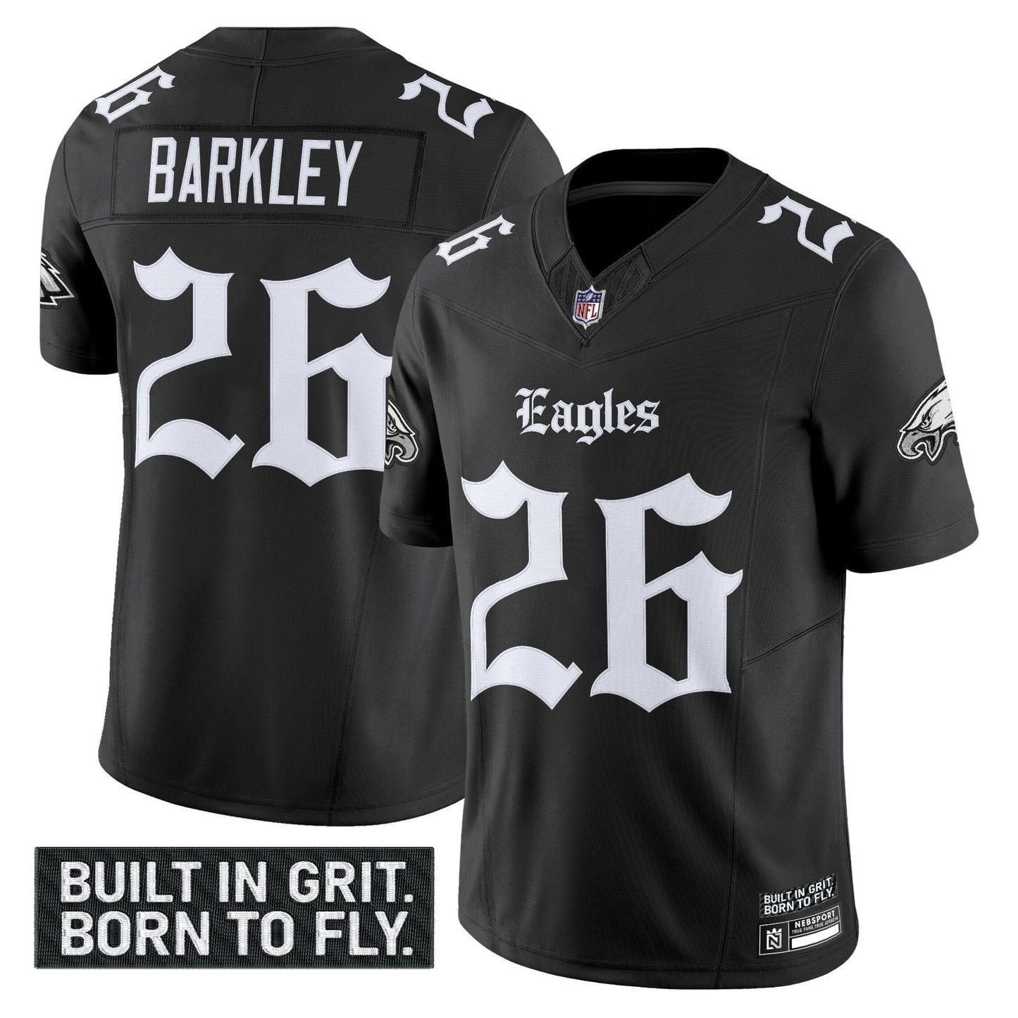 Men's Philadelphia Eagles 'Gothic Philly Edition' Vapor Limited Jersey V2 - All Stitched