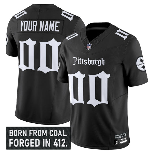 Pittsburgh Steelers 'Gothic Steel City Edition' Vapor Limited Custom Jersey - All Stitched