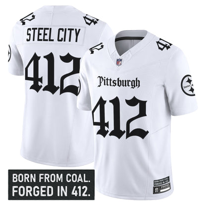 Men's Pittsburgh Steelers 'Gothic Steel City Edition' Vapor Limited Jersey - All Stitched