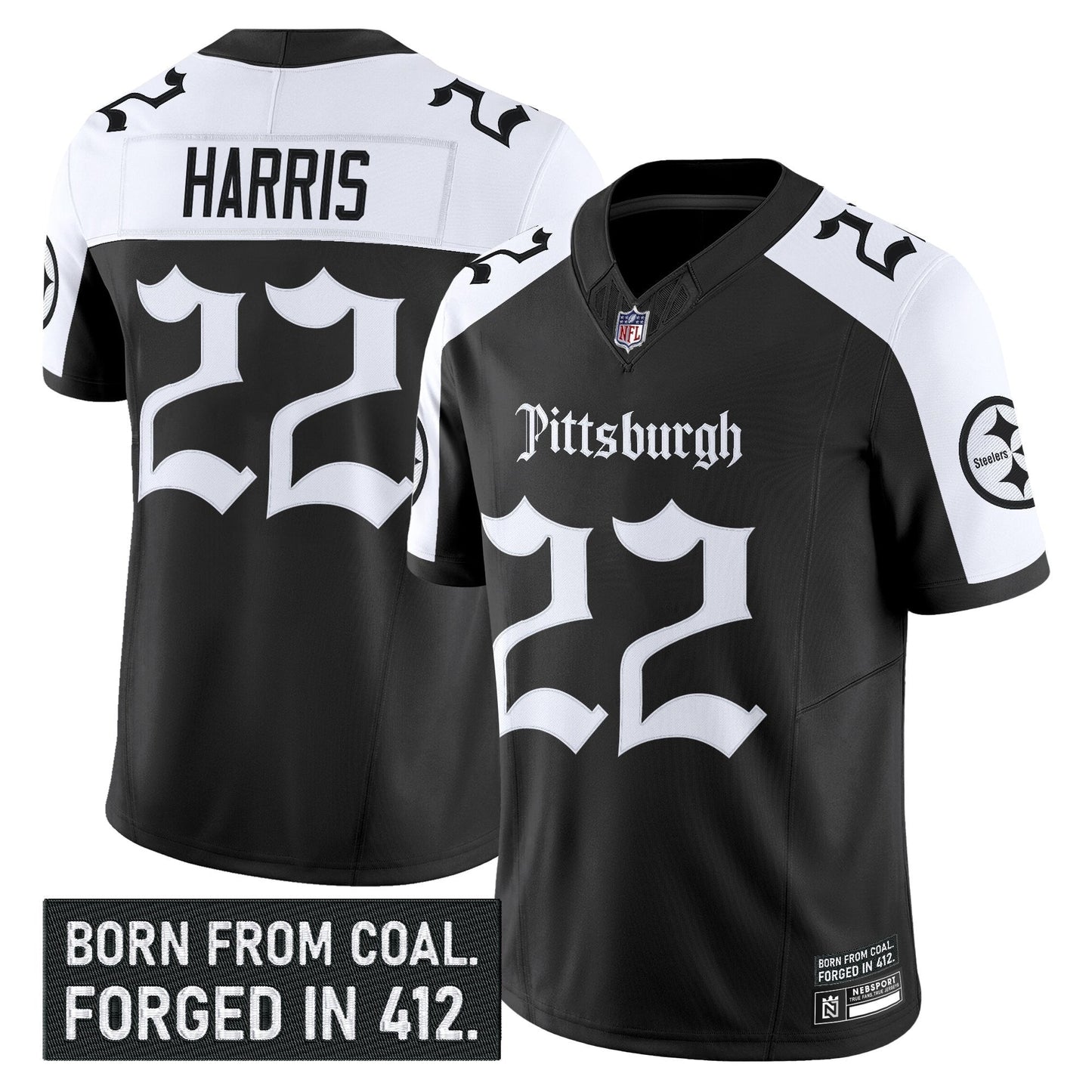 Men's Pittsburgh Steelers 'Gothic Steel City Edition' Vapor Limited Jersey - All Stitched