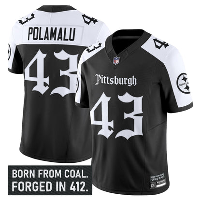Men's Pittsburgh Steelers 'Gothic Steel City Edition' Vapor Limited Jersey - All Stitched