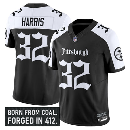 Men's Pittsburgh Steelers 'Gothic Steel City Edition' Vapor Limited Jersey - All Stitched