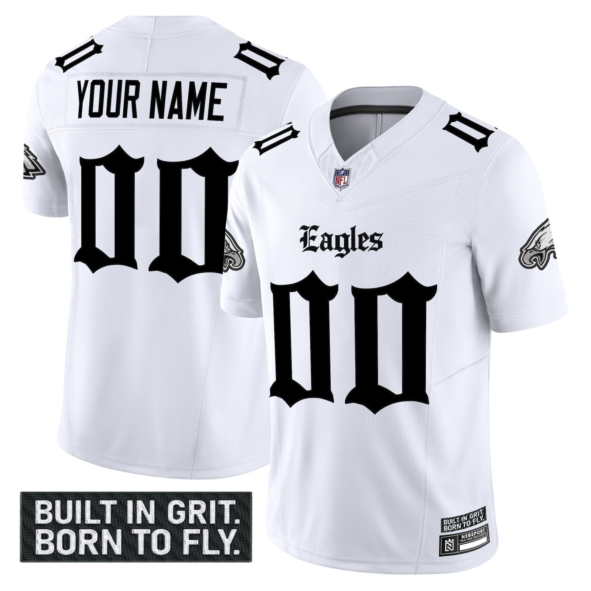 Philadelphia Eagles 'Gothic Philly Edition' Vapor Limited Custom Jersey V2 - All Stitched