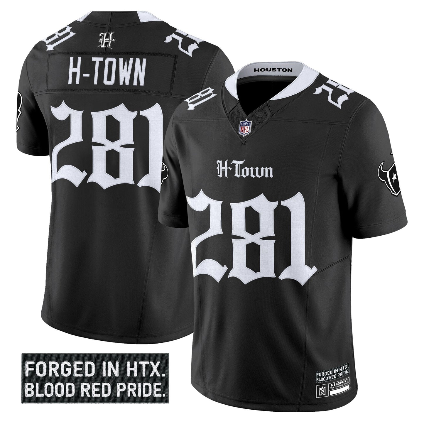 Men's Houston Texans 'Gothic Lone Star Shadows Edition' Vapor Limited Jersey - All Stitched