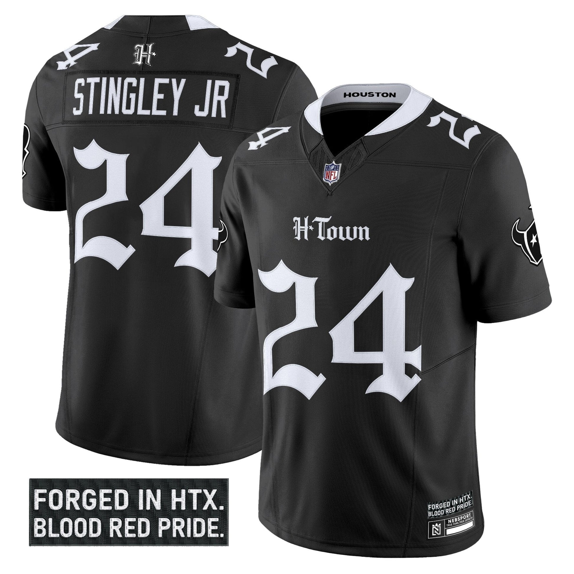 Men's Houston Texans 'Gothic Lone Star Shadows Edition' Vapor Limited Jersey - All Stitched