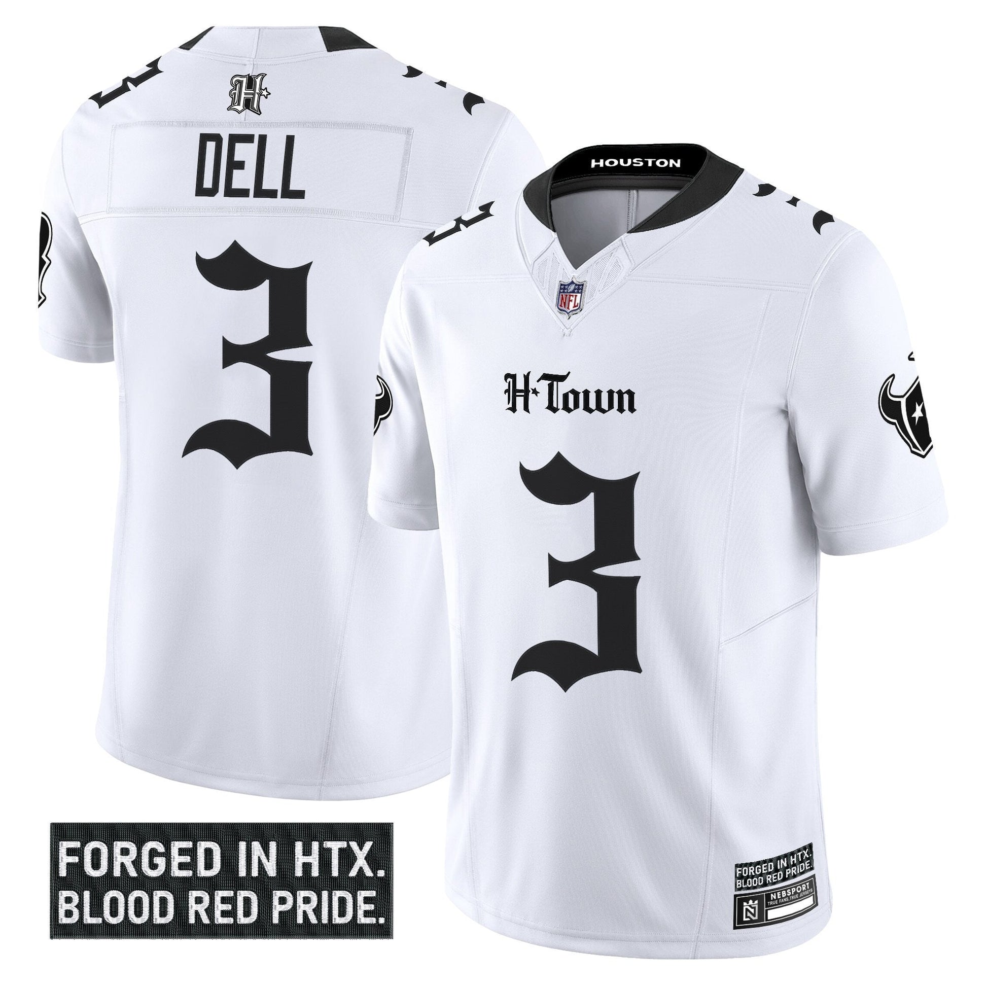 Men's Houston Texans 'Gothic Lone Star Shadows Edition' Vapor Limited Jersey - All Stitched