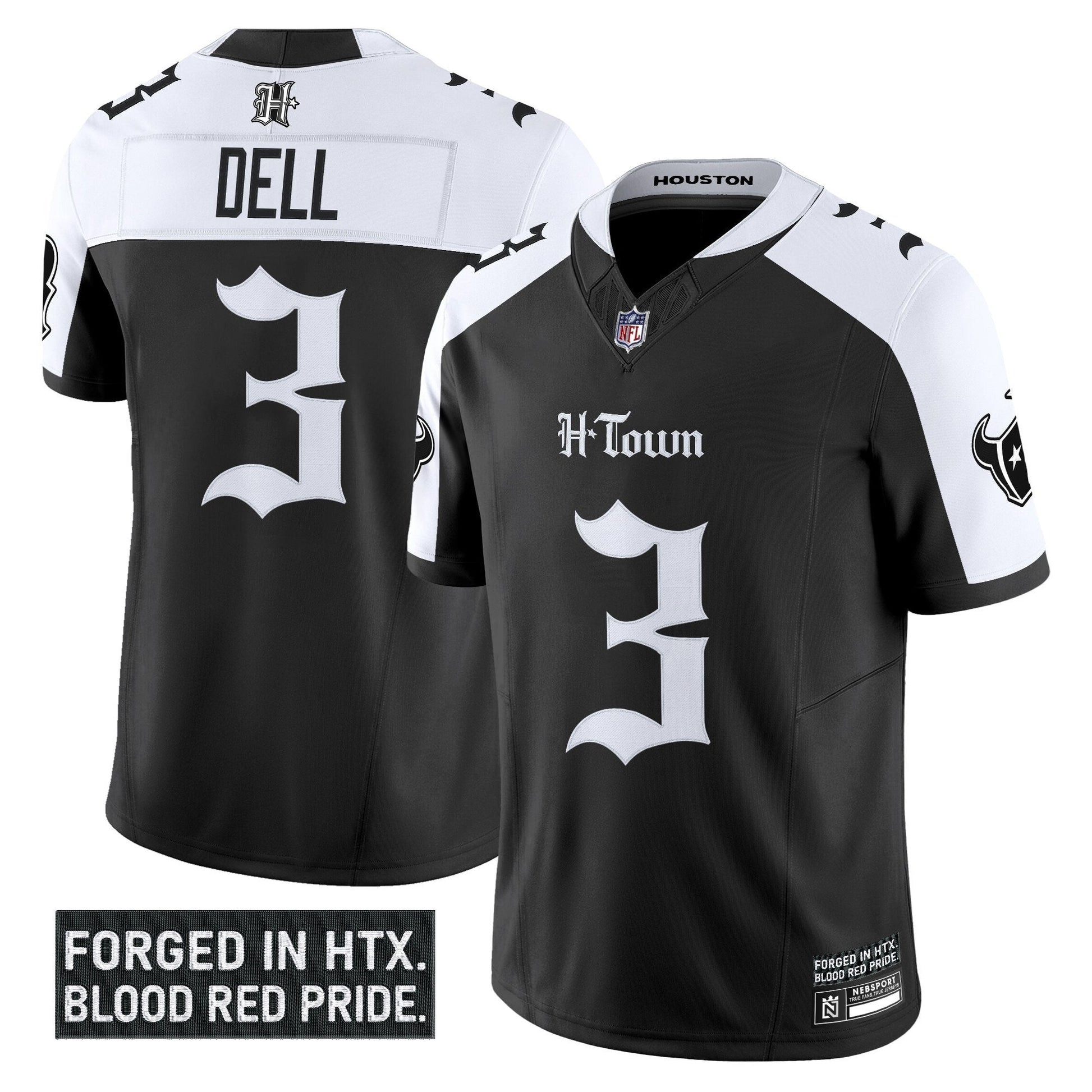 Men's Houston Texans 'Gothic Lone Star Shadows Edition' Vapor Limited Jersey - All Stitched