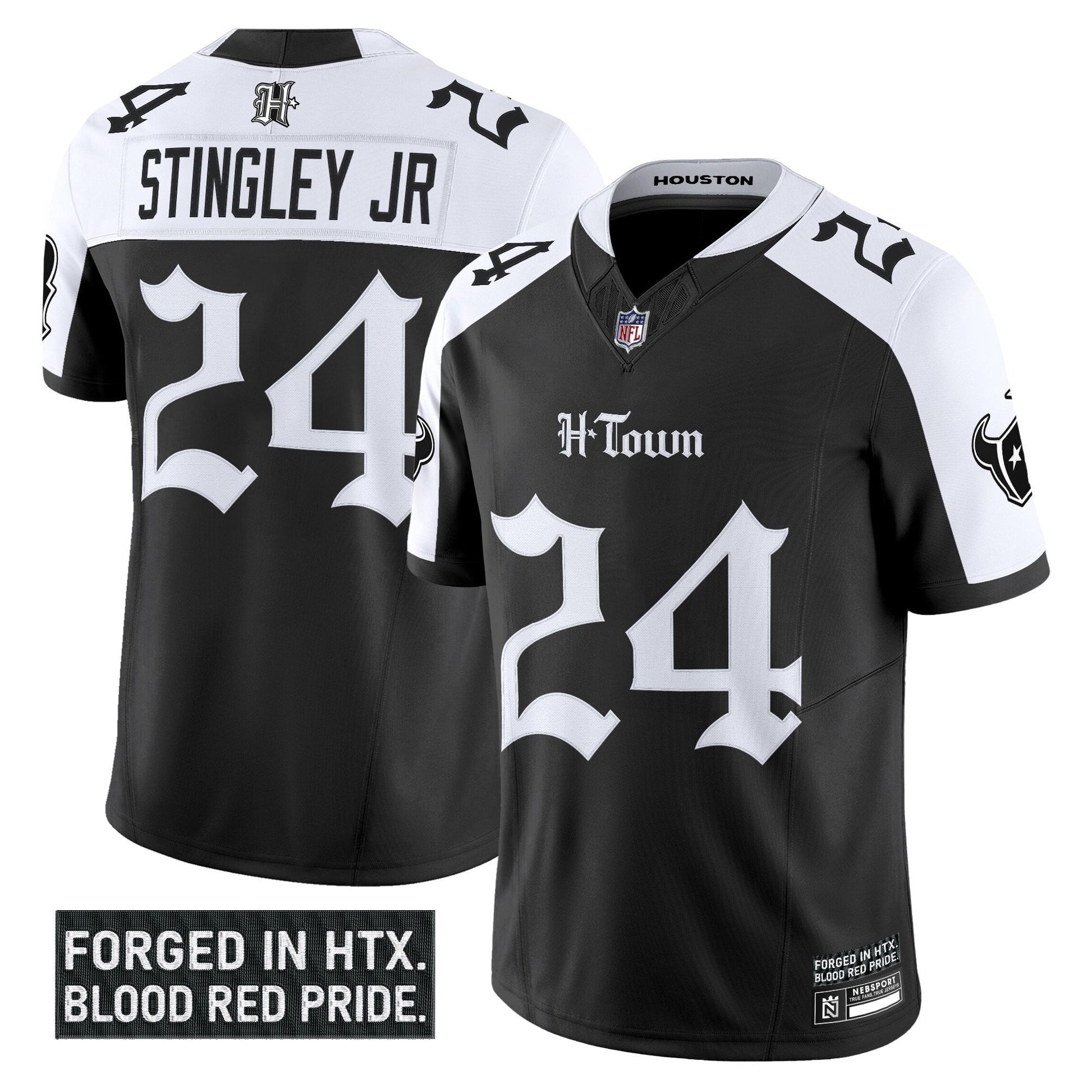 Men's Houston Texans 'Gothic Lone Star Shadows Edition' Vapor Limited Jersey - All Stitched