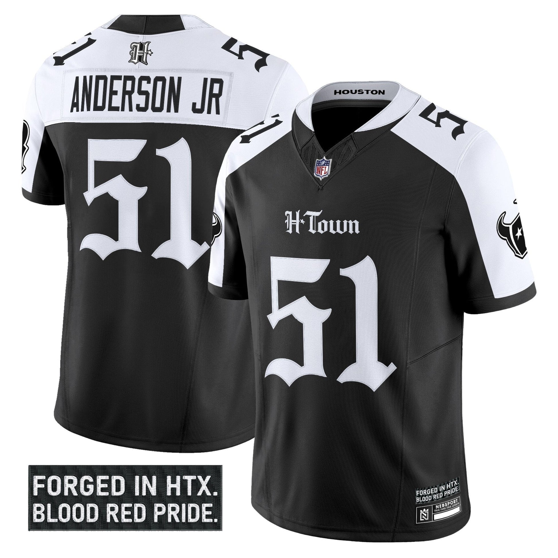 Men's Houston Texans 'Gothic Lone Star Shadows Edition' Vapor Limited Jersey - All Stitched