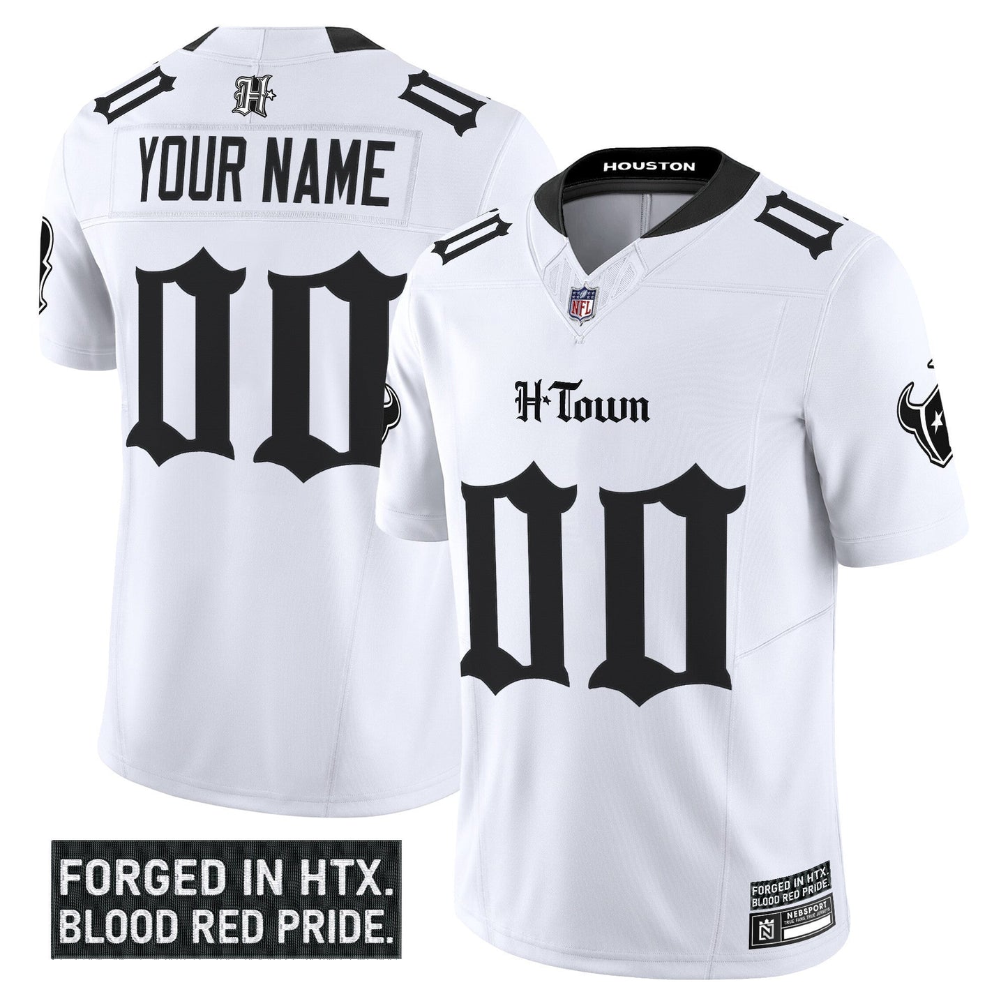 Houston Texans 'Gothic Lone Star Shadows Edition' Vapor Limited Custom Jersey - All Stitched