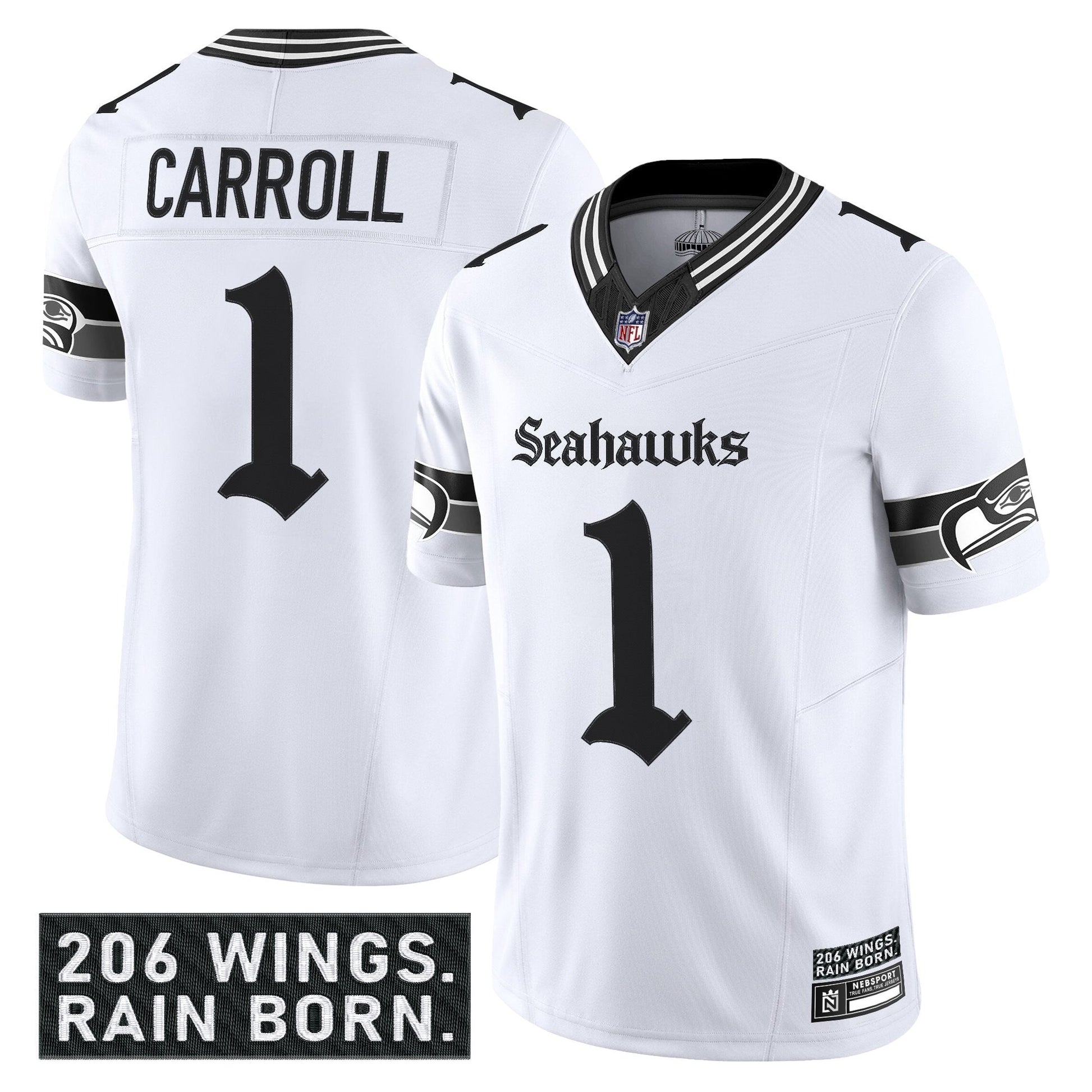 Men's Seattle Seahawks 'Gothic Rain City Shadows Edition' Vapor Limited Jersey - All Stitched